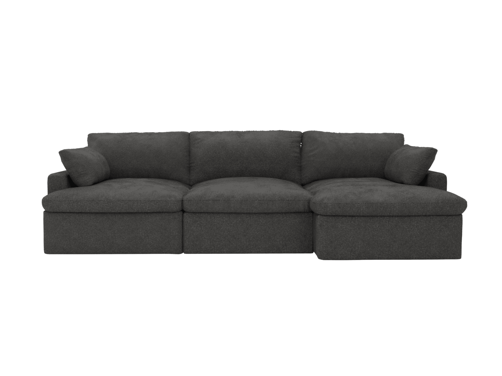 Retreat California Charcoal Chaise Sofa - 3 Seater color California Charcoal