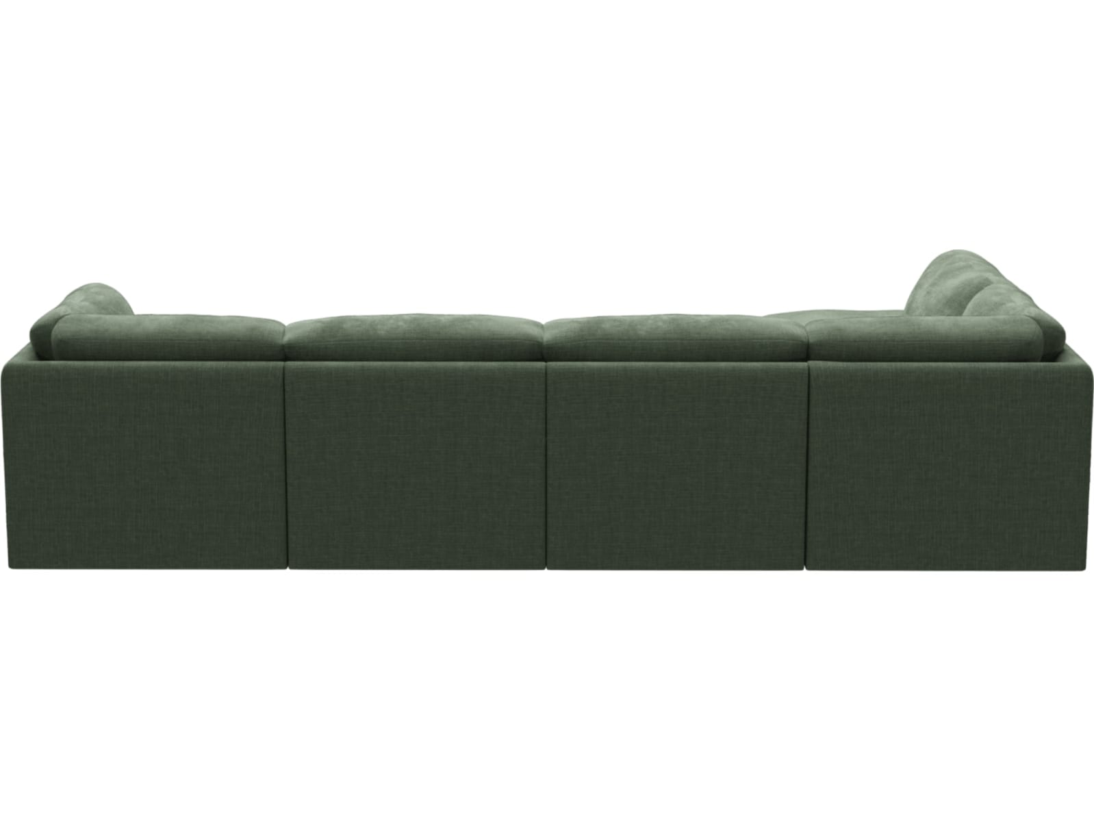 Emily Modular Sofa Tribute Dark Jade - 6 Piece color Tribute Dark Jade