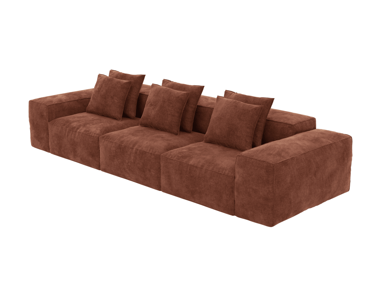 Riley Muse Rust 3 Seater Modular Sofa color Muse Rust