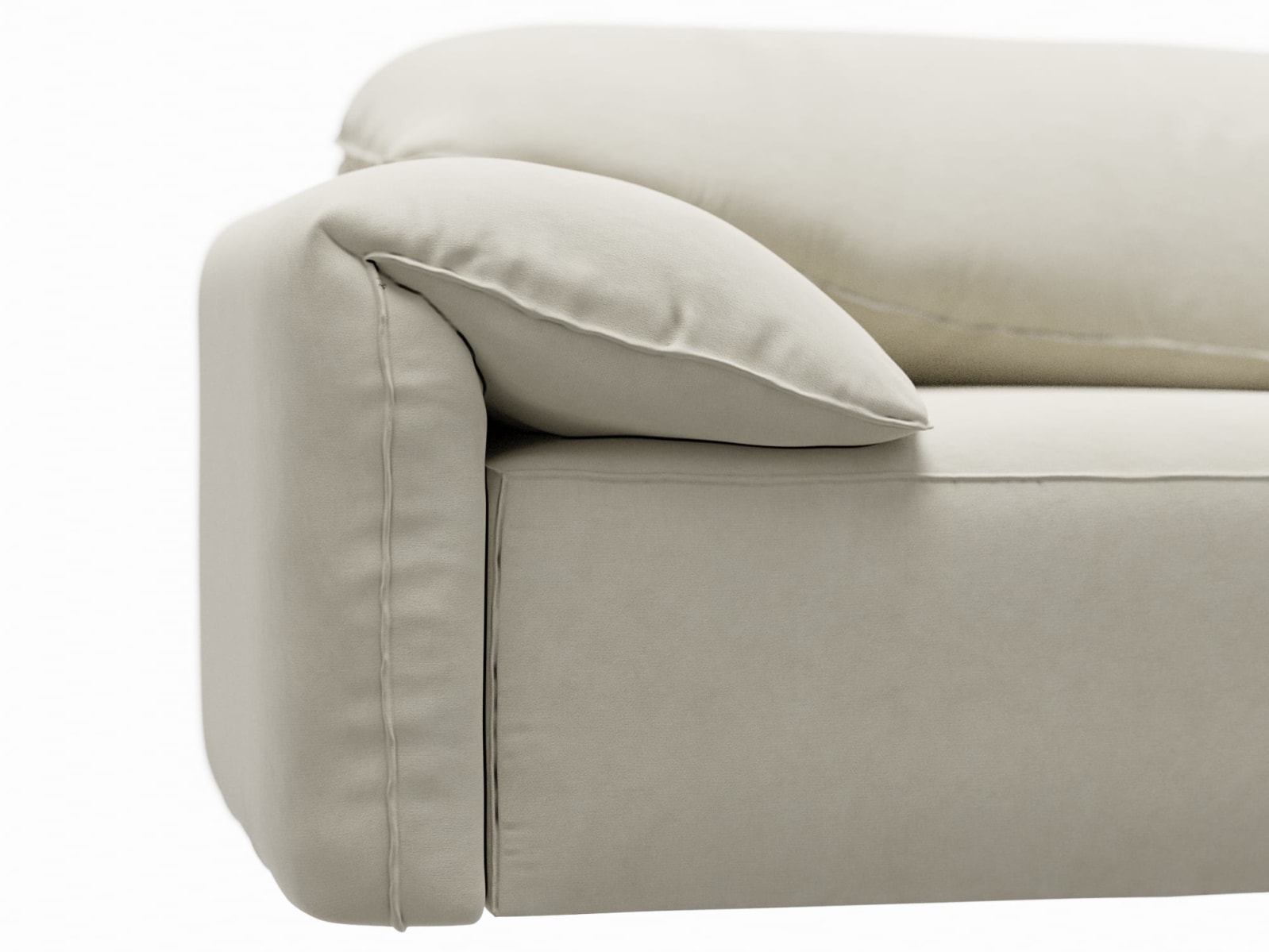 Clarence Muse Flax 2 Seat Left Arm Facing Sofa Module color Muse Flax