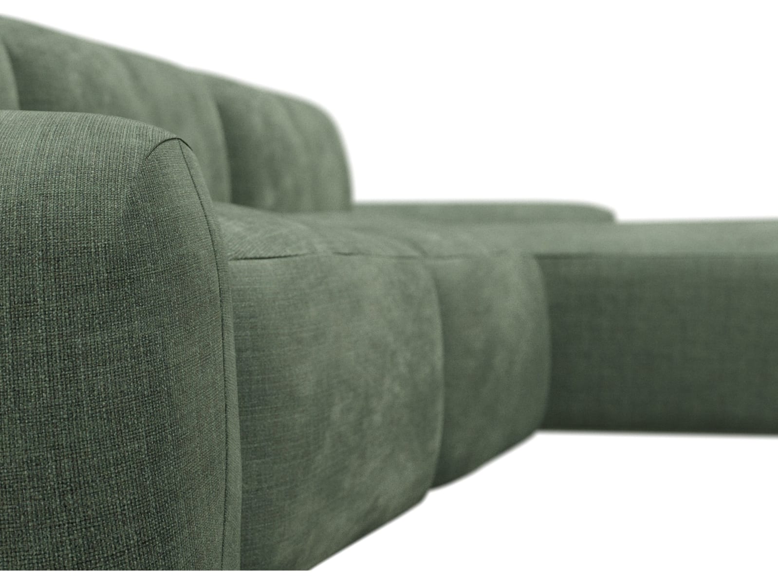 Beckett Tribute Dark Jade Chaise Sofa - 3 Seater color Tribute Dark Jade