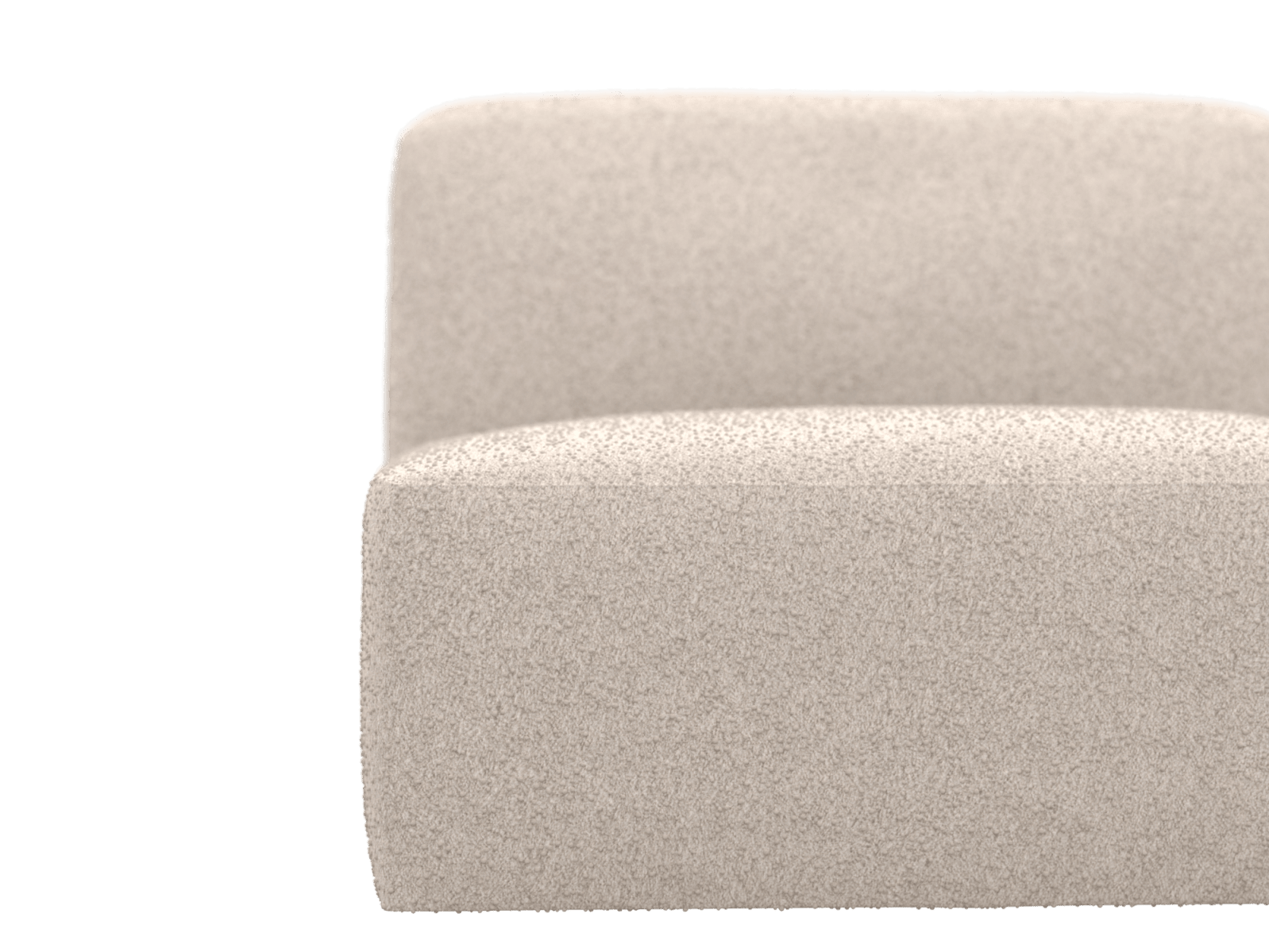 Copenhagen Boucle Pumice Armless Chair Sofa Module color Boucle Pumice
