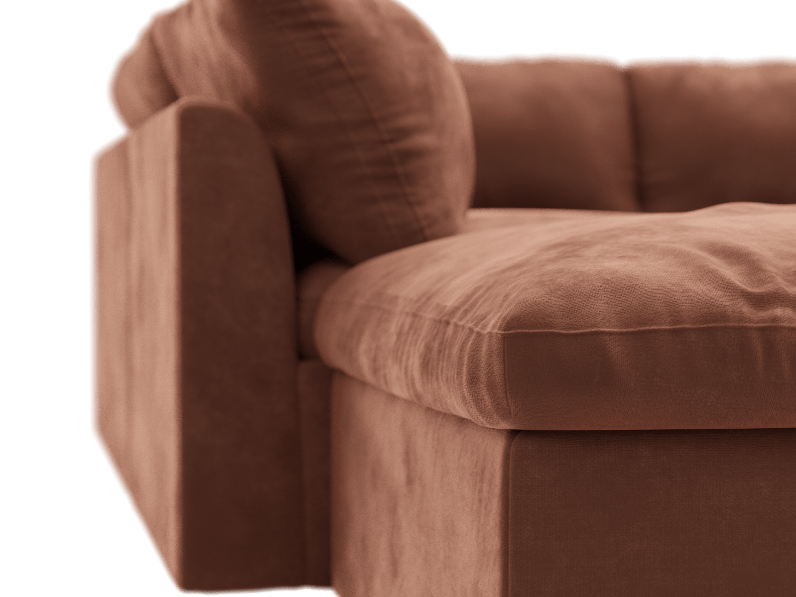 Retreat Muse Rust Modular Sofa - 6 Seater LAF Terminal color Muse Rust