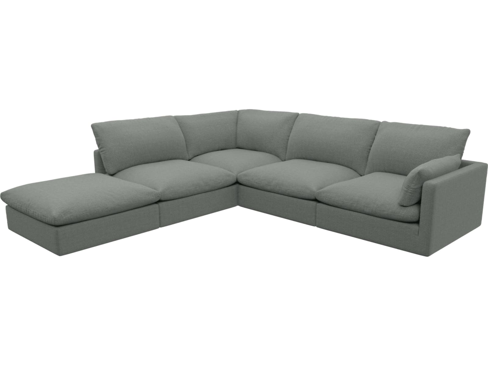 Willow Tribute Storm Modular Sofa - 5 Seater LAF Terminal color Tribute Storm