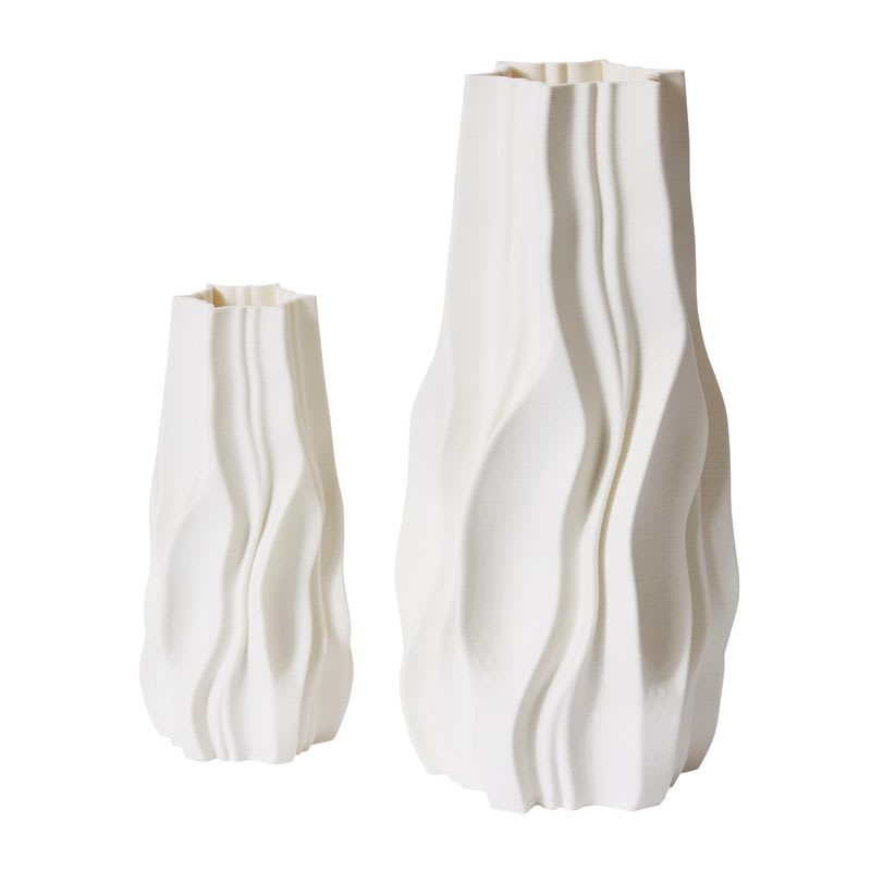 Adria Vase Porcelain White - 46cm color White