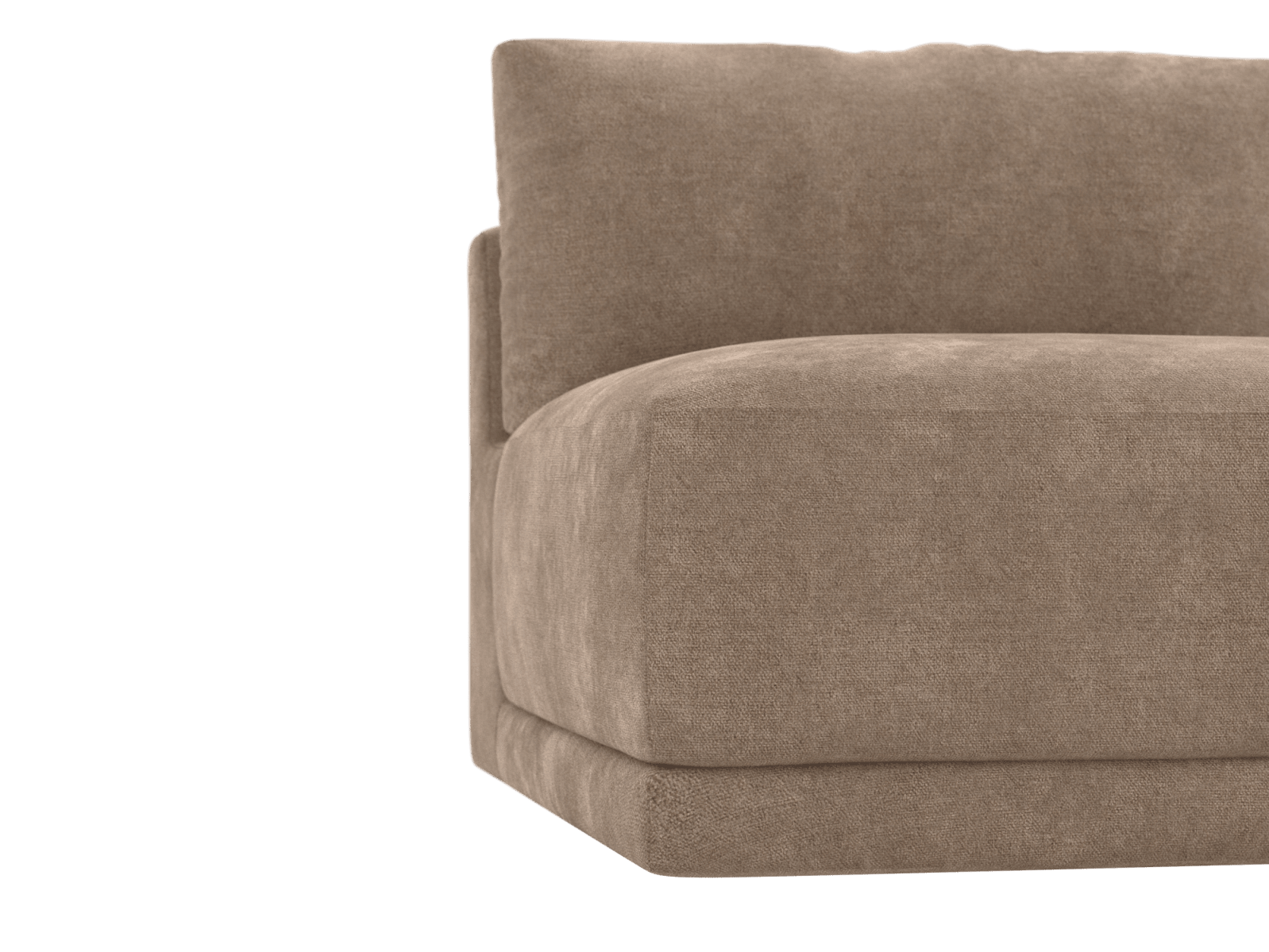 Haven Tribute Walnut 1 Seater Armless Sofa Module color Tribute Walnut