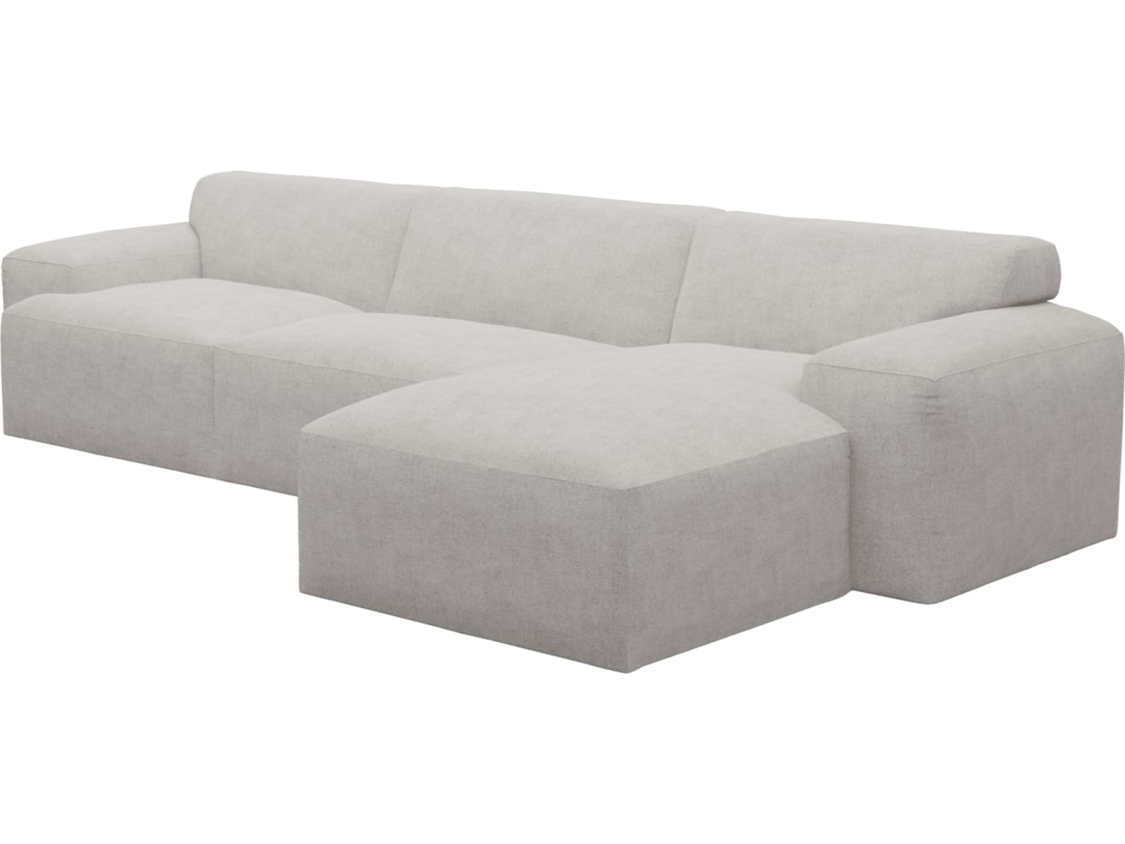 Copenhagen Avon Mineral Chaise Sofa - 3 Seater color Avon Mineral