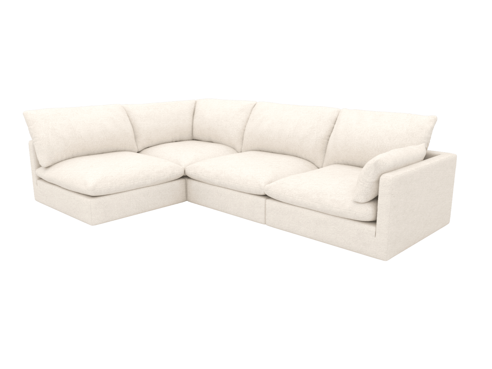 Willow Noa Fog Corner Sofa - 4 Seater LAF Terminal color Noa Fog