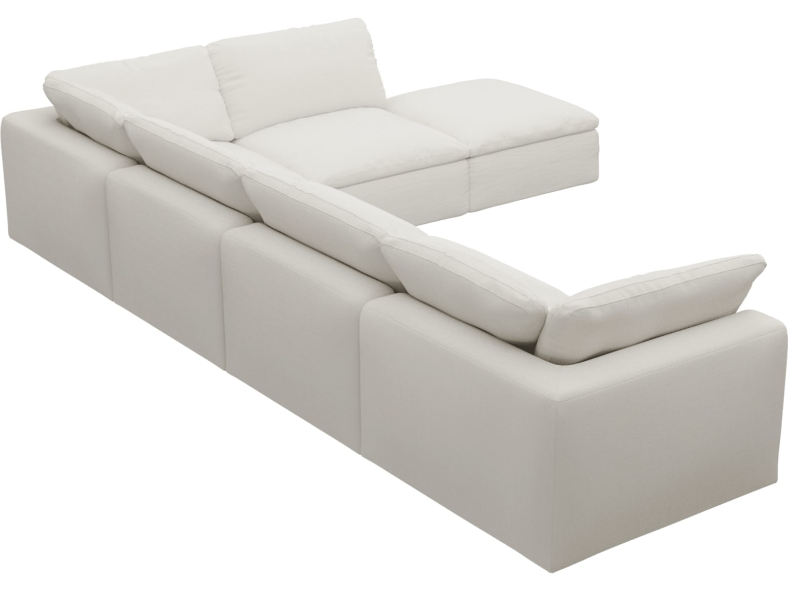 Cloud Deep Tribute Ice Modular Sofa - 6 Piece color Tribute Ice