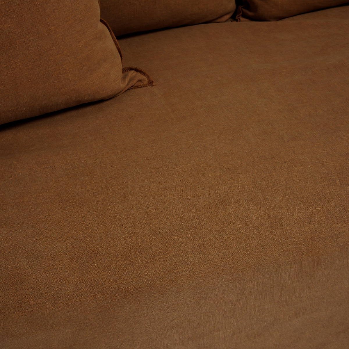 Como Linen Deep Sofa Cocoa - 3 Seater color Linen Cocoa