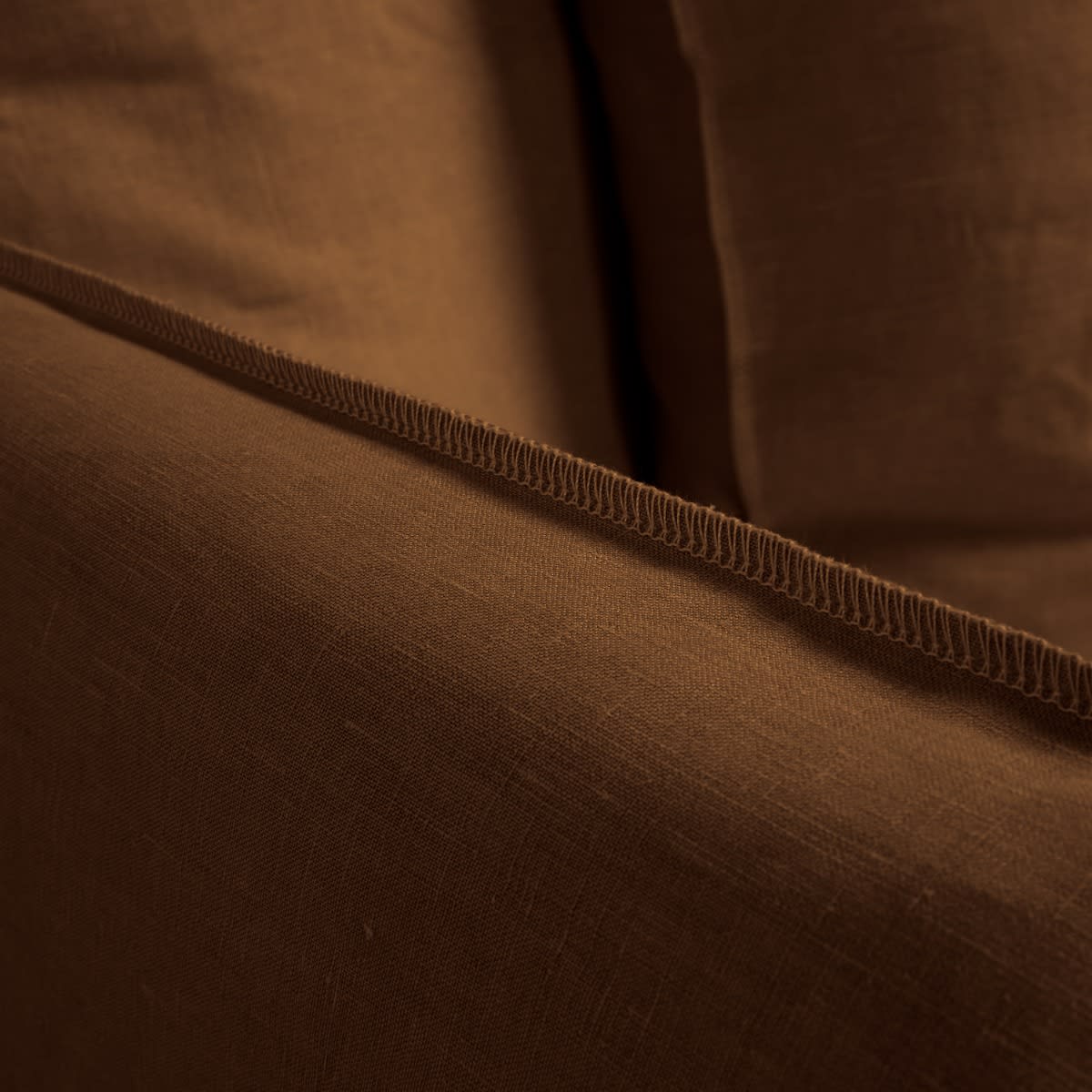 Como Linen Deep Sofa Cocoa - 3 Seater color Linen Cocoa