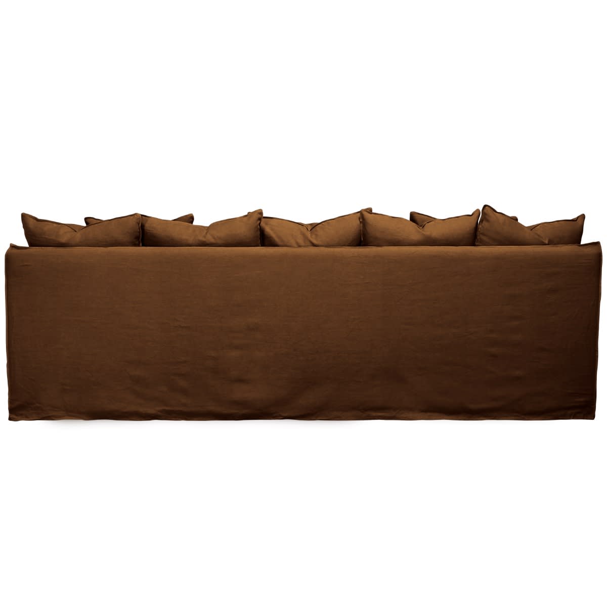 Como Linen Deep Sofa Cocoa - 3.5 Seater color Linen Cocoa