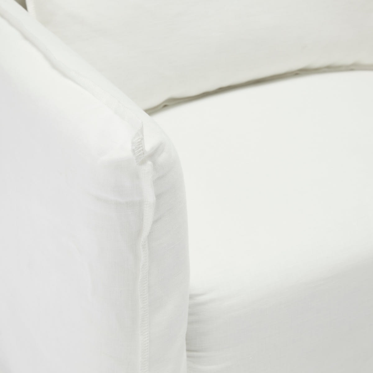 Como Mini Chair White color Linen White