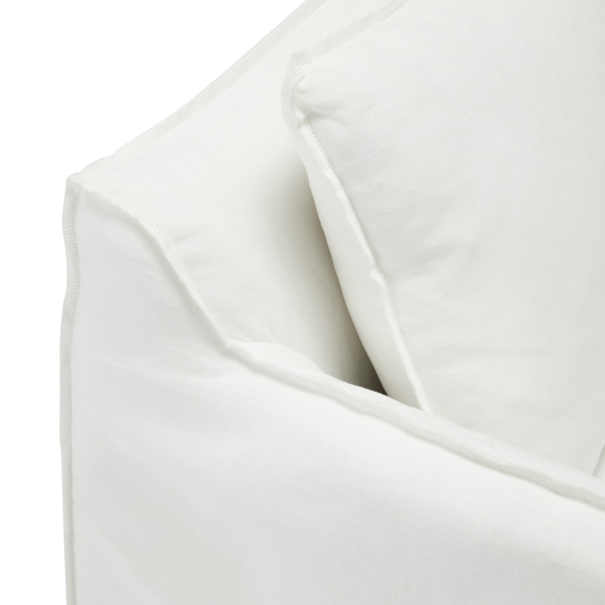 Como Mini Chair White color Linen White