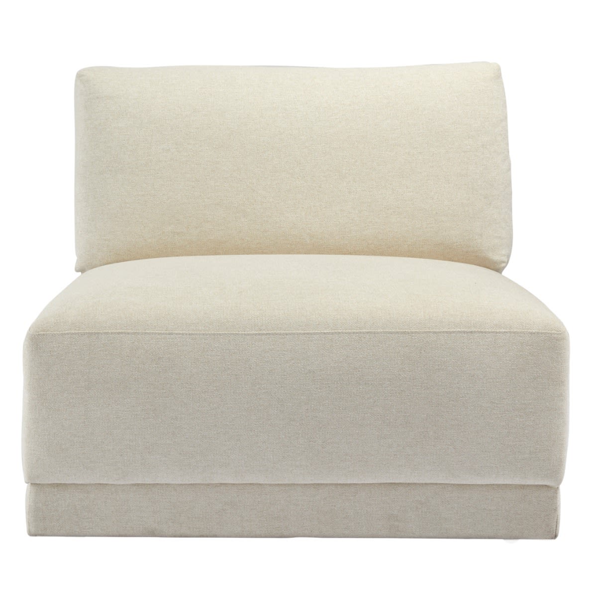 Haven California Ivory Armless Sofa Chair Module color California Ivory