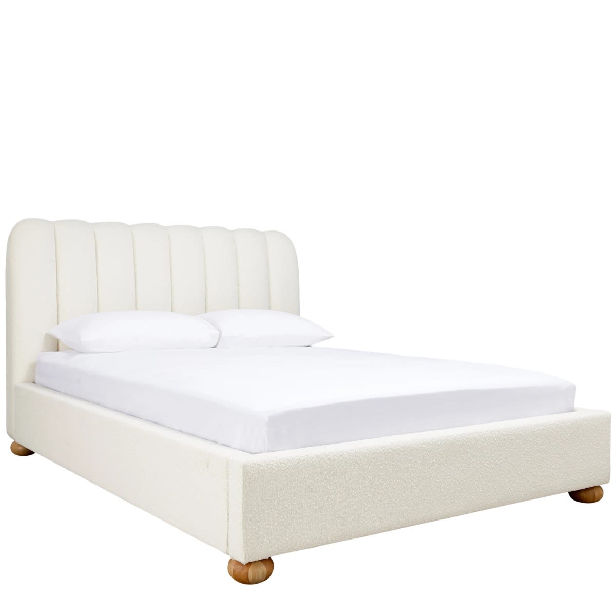 Maeve Boucle Fashion Bed Ivory - King Single color Ivory
