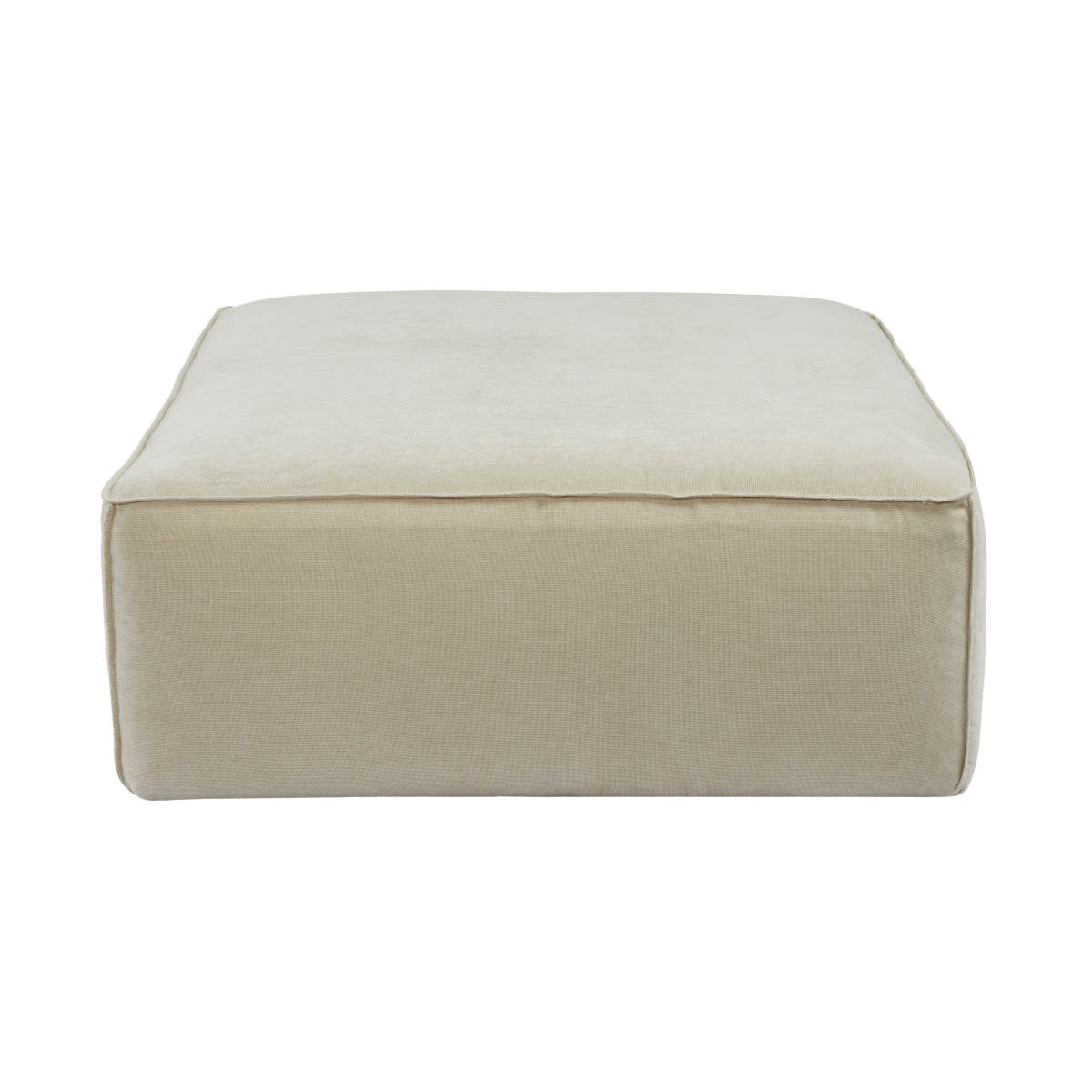 Riley Small Ottoman Slip Cover Muse Flax color Muse Flax