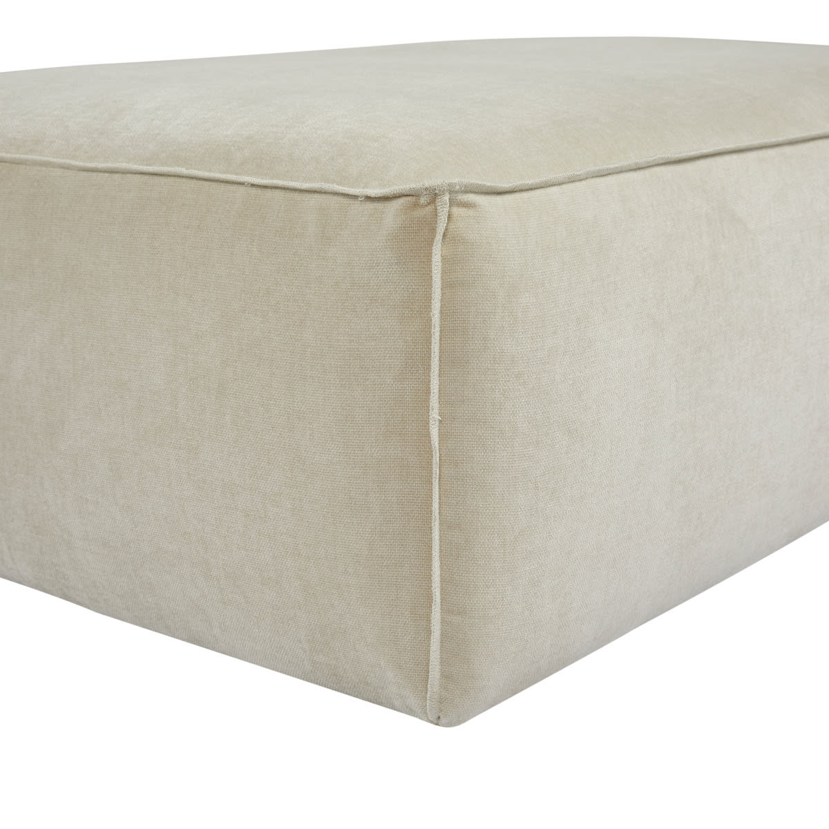 Riley Small Ottoman Slip Cover Muse Flax color Muse Flax