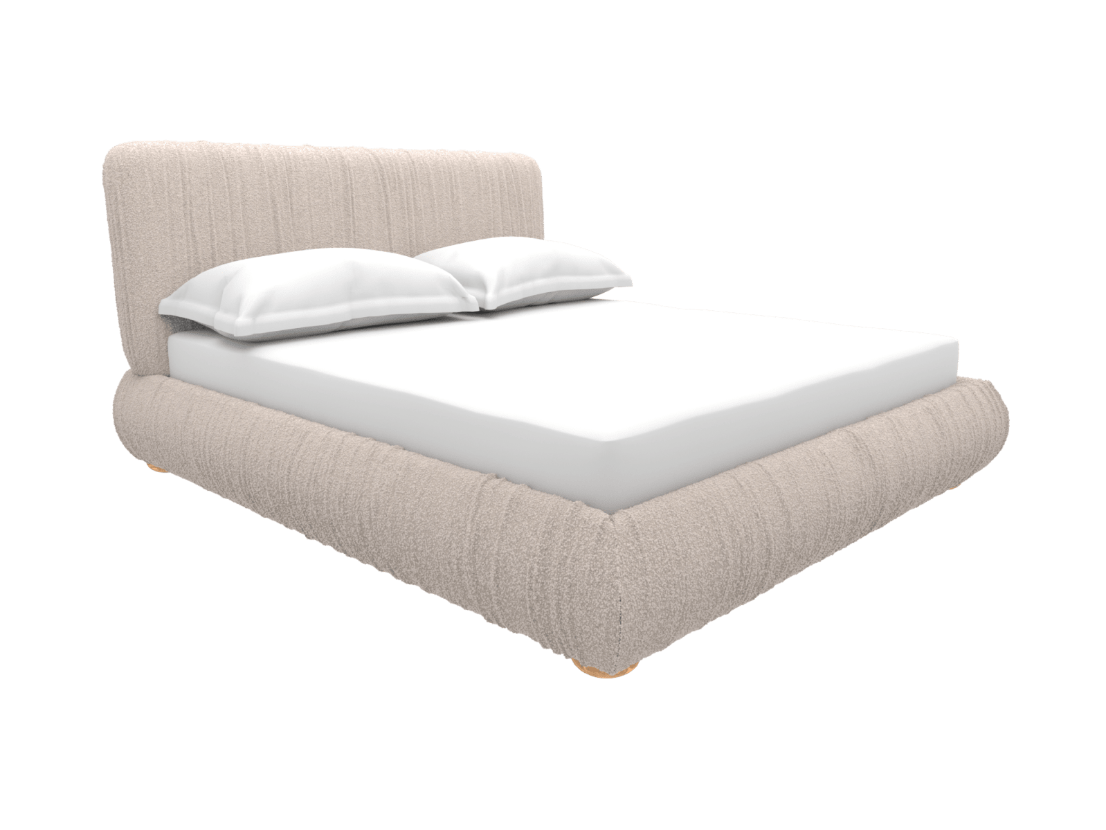 Gracie Bed Frame Boucle Pumice color Boucle Pumice