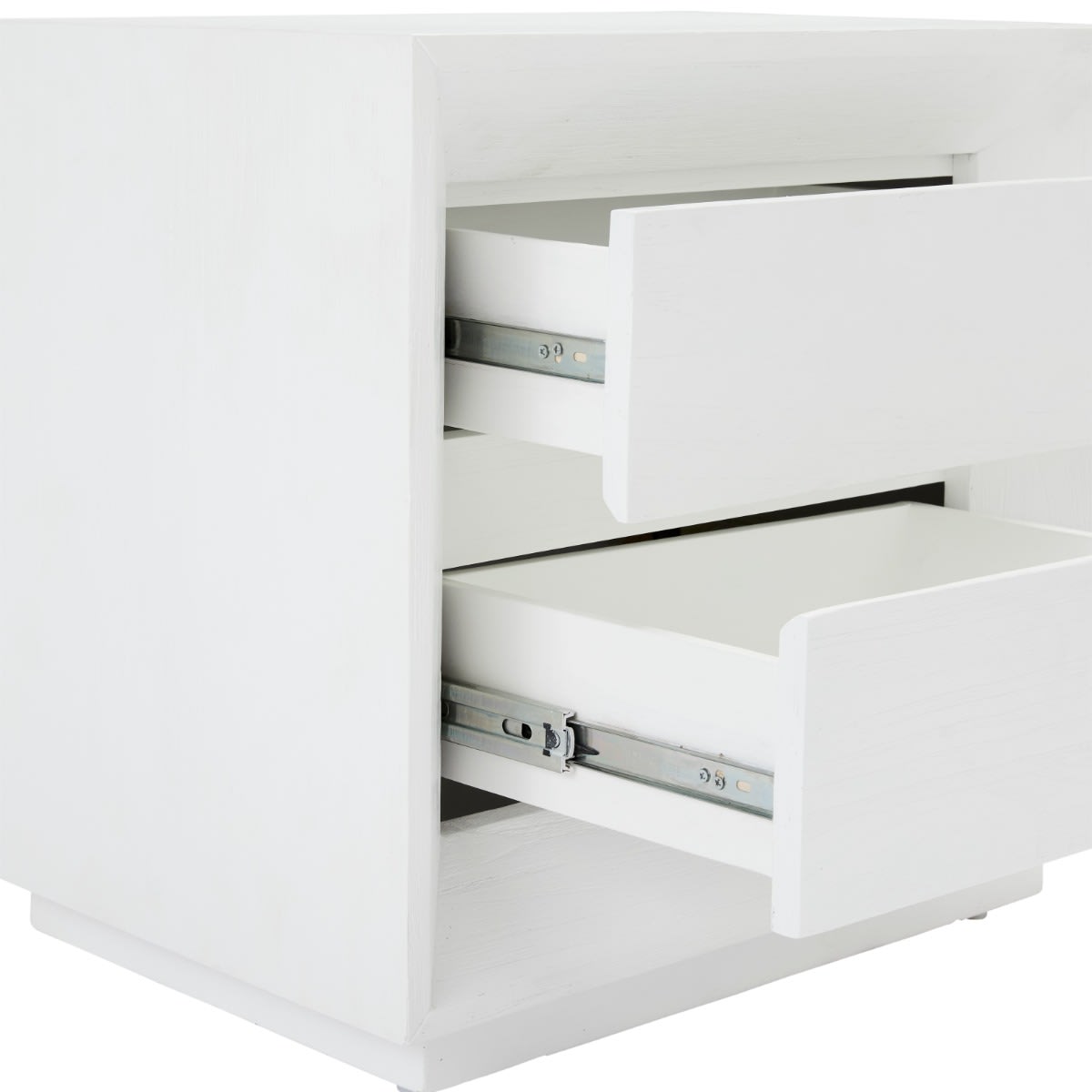 Balmain Bedside Table White - 2 Drawers color White