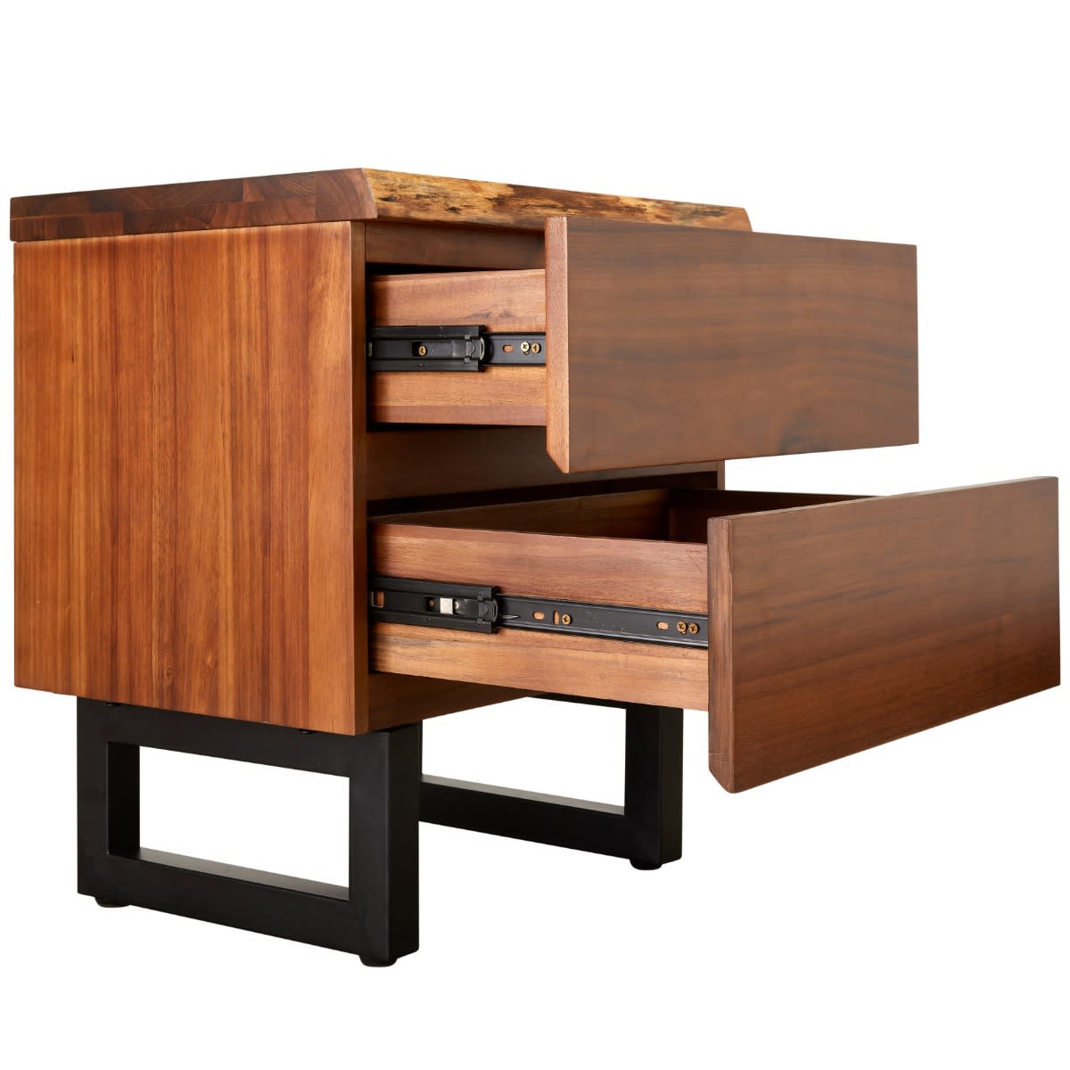 Croft Australian Blackwood Bedside Table - 2 Drawer color Blackwood