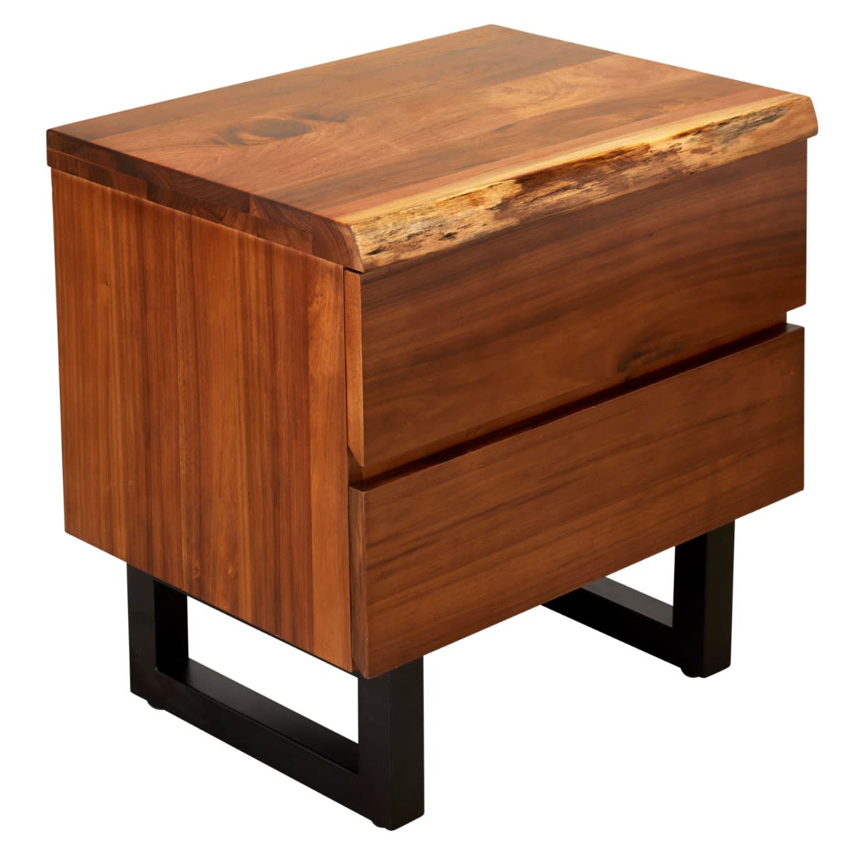Croft Australian Blackwood Bedside Table - 2 Drawer color Blackwood