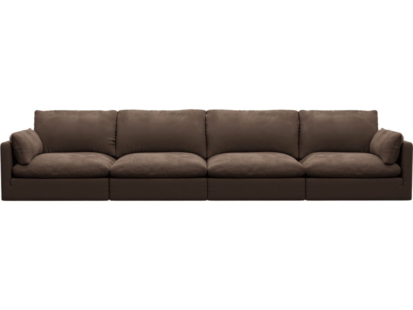 Willow Muse Chocolate Sofa - 4 Seater color Muse Chocolate