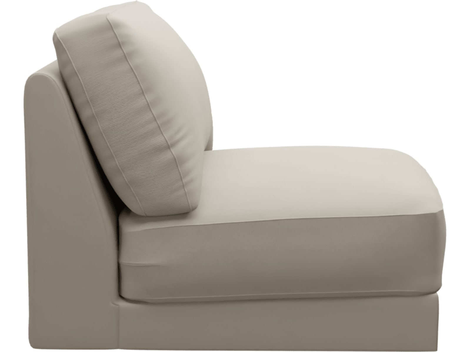 Monica Isla Sea Pearl Armless Sofa Chair Module color Isla Sea Pearl