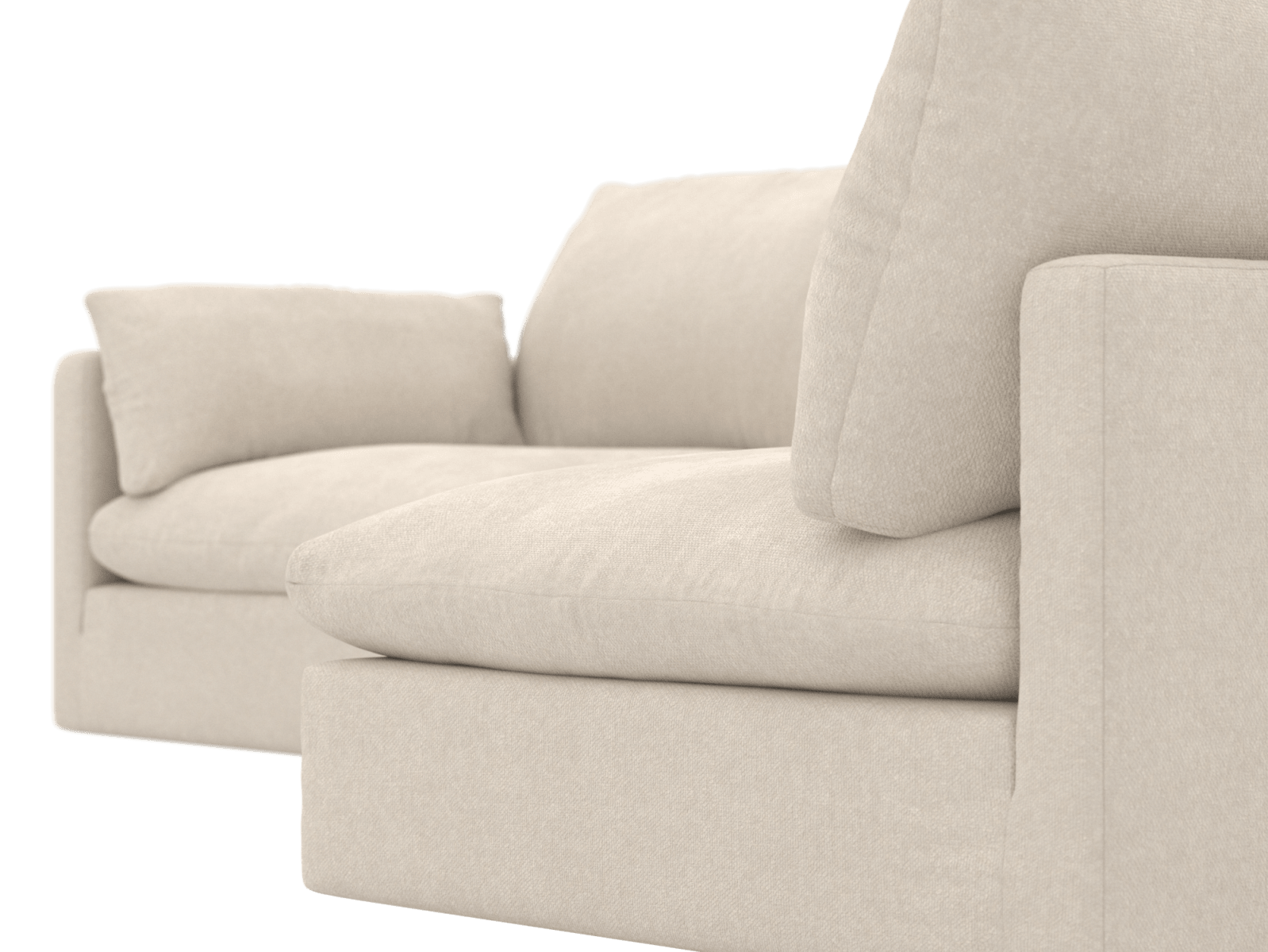 Willow Tribute Shell Corner Modular Sofa RAF Terminal - 4 Seater color Tribute Shell