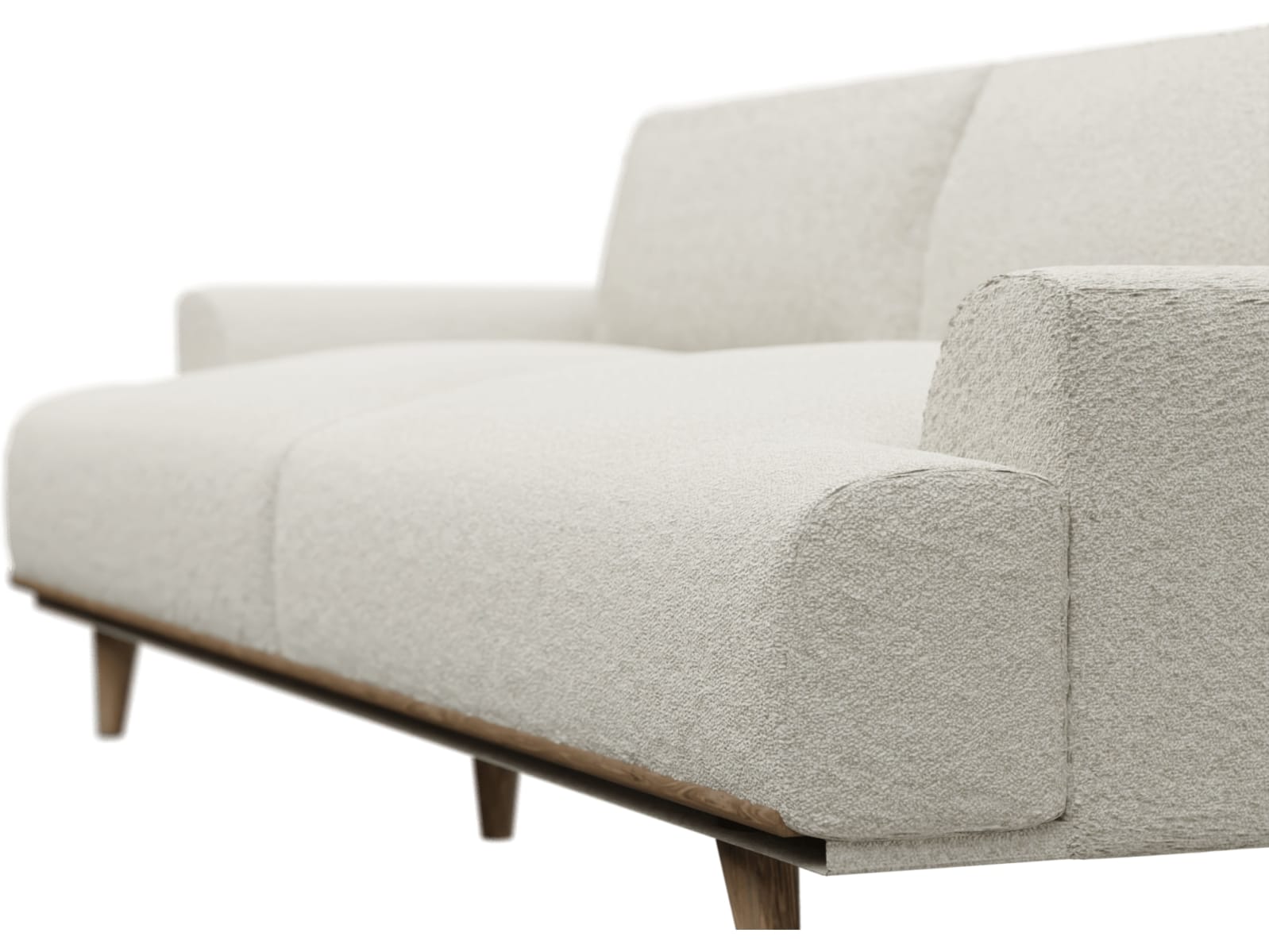 Dane Boucle Ivory Sofa - 3 Seater color Boucle Ivory