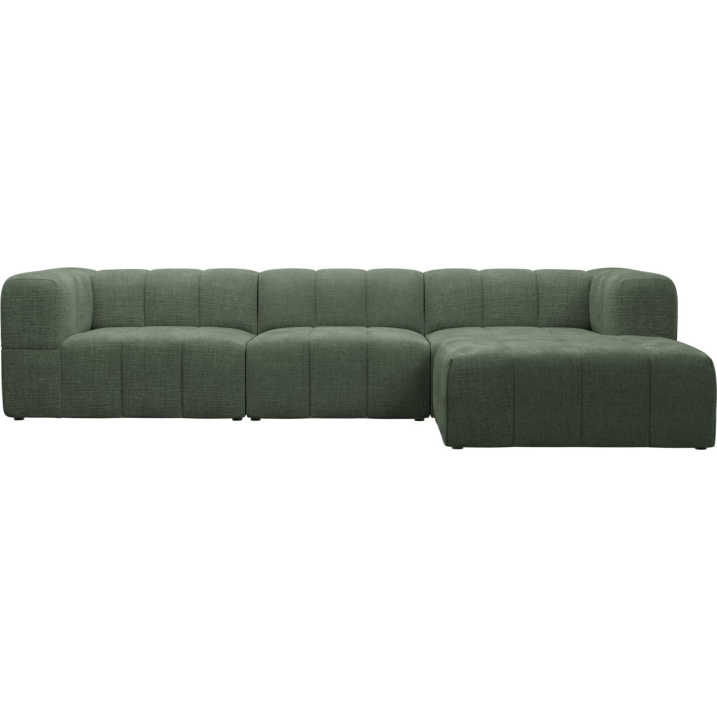 Lucello Tribute Dark Jade Modular Sofa with Ottoman - 4 Piece color Tribute Dark Jade