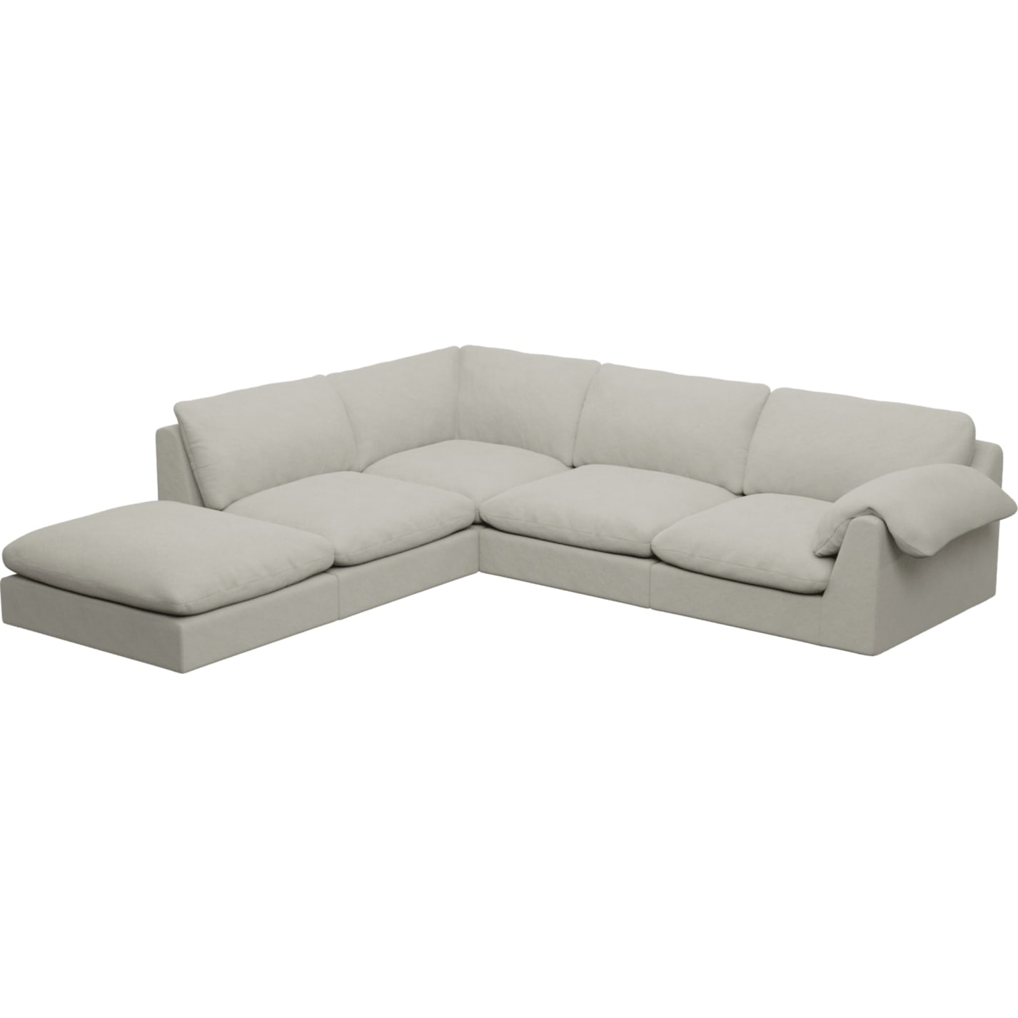 Ludlow California Ivory Sofa - 5 Seater LAF Terminal color California Ivory