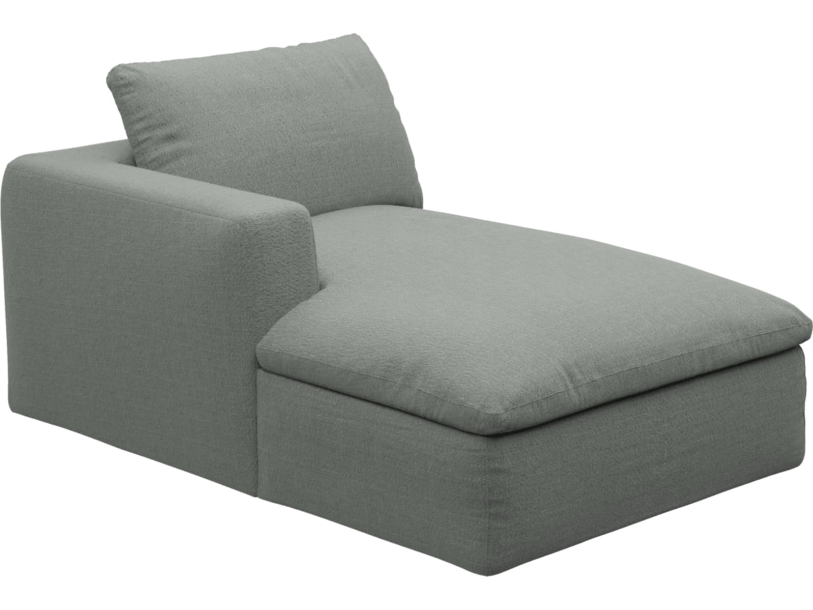 Cloud Deep Chaise Left Module Tribute Storm color Tribute Storm