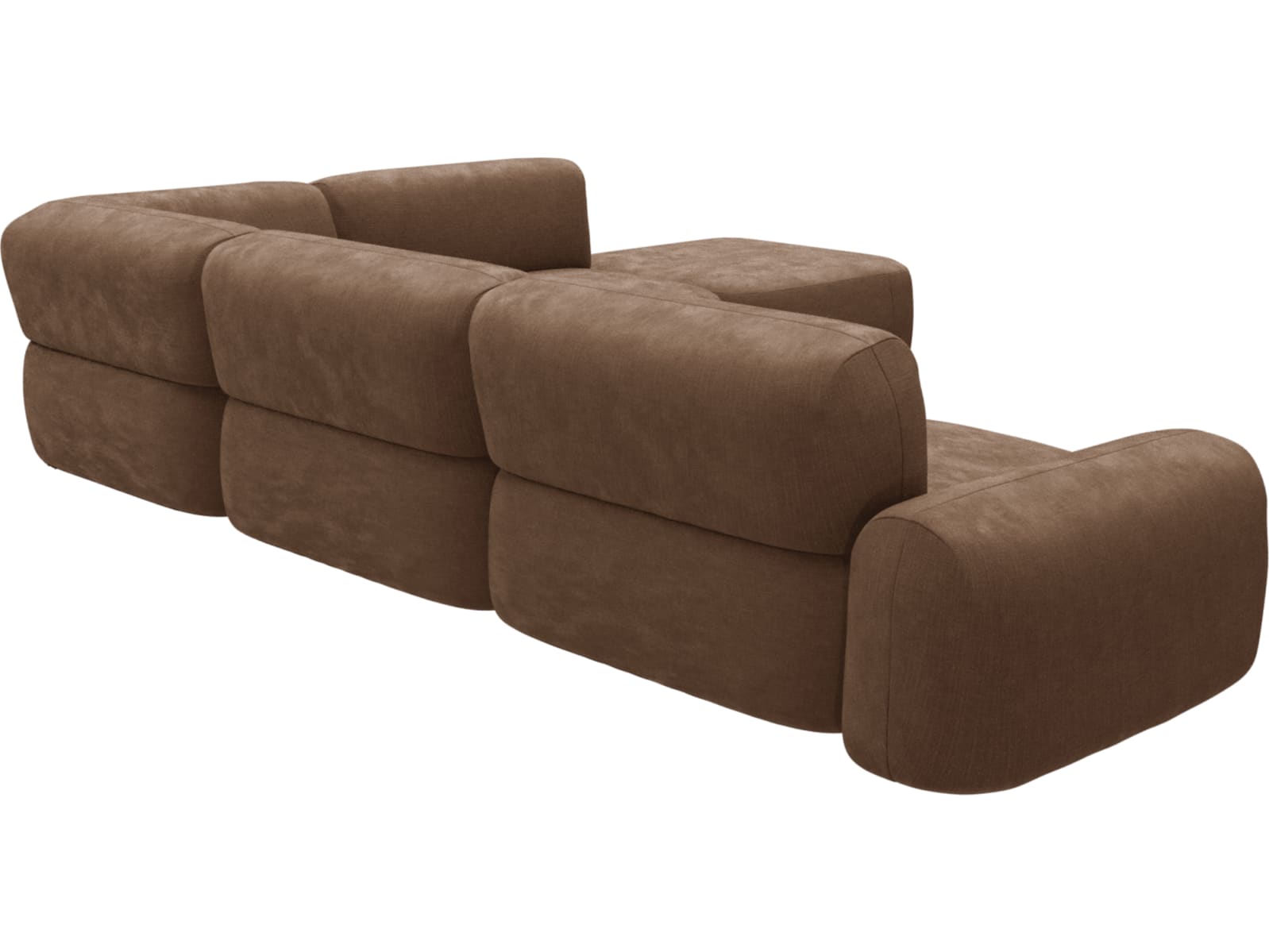 Beckett Tribute Chestnut Modular Sofa - 6 Piece color Tribute Chestnut