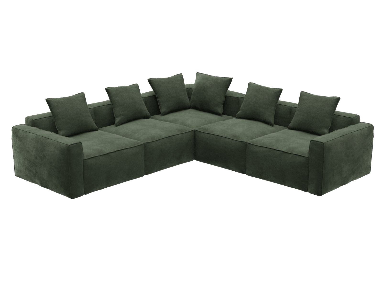 Riley Apt Muse Forest Corner Sofa - 5 Seater color Muse Forest