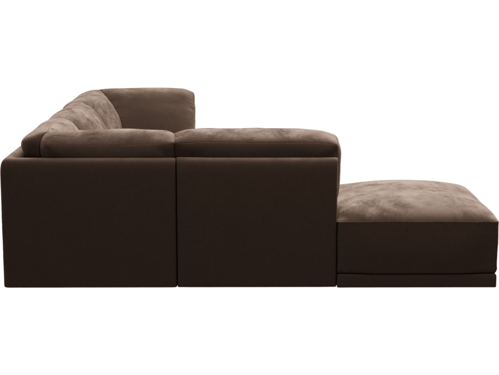 Emily Modular Sofa Muse Chocolate - 5 Piece color Muse Chocolate