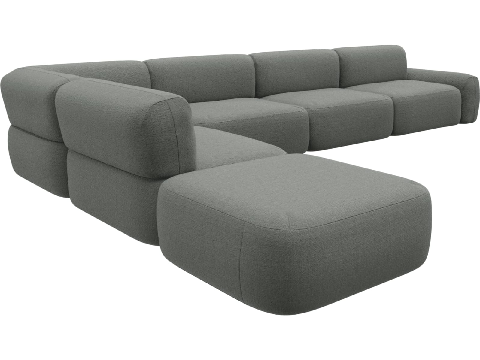 Beckett Tribute Storm Modular Sofa - 7 Piece color Tribute Storm