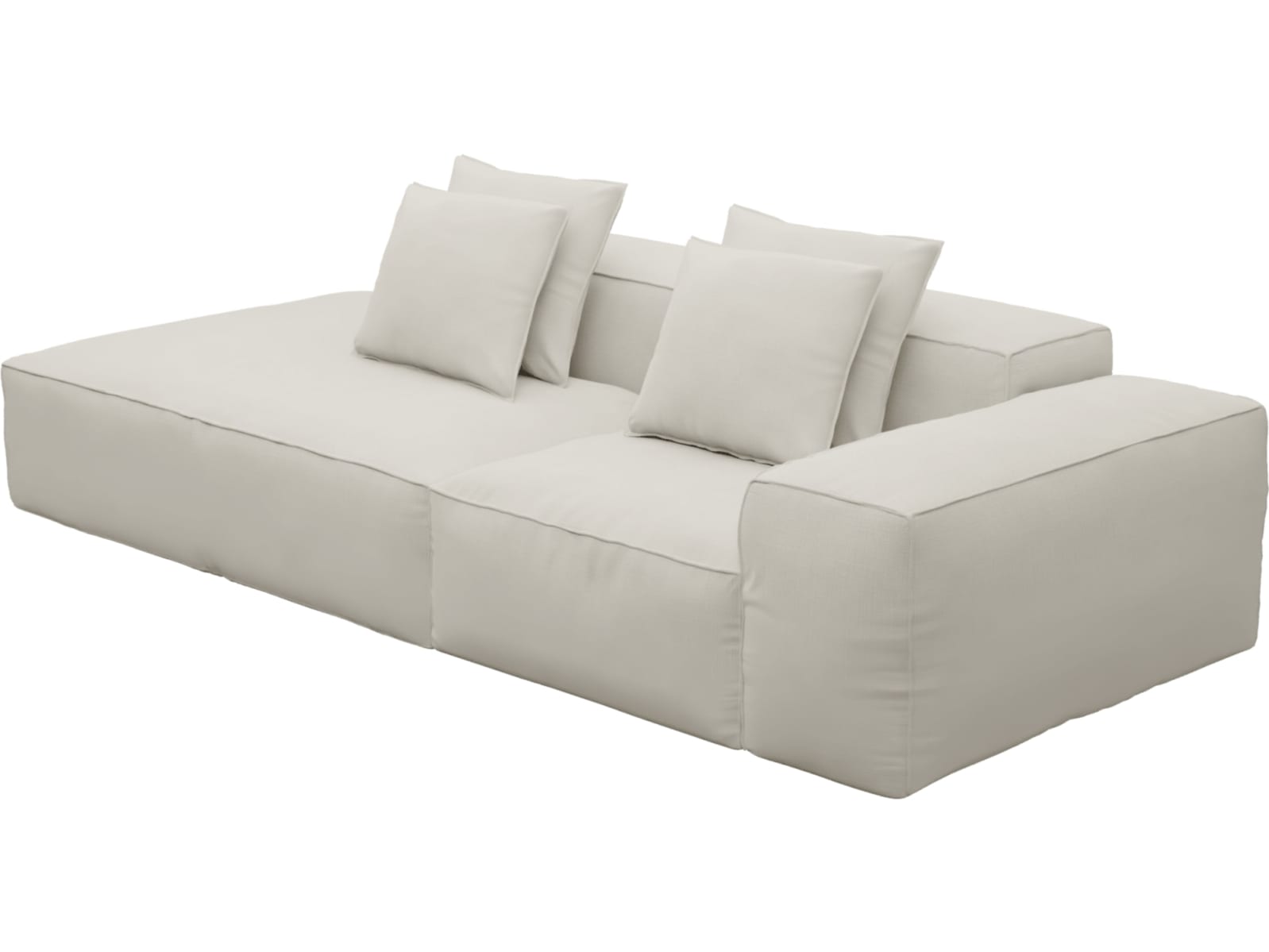 Riley Toorak Pearl Modular Sofa - 1x Arm, 1x Armless, 1x Left Terminal color Toorak Pearl