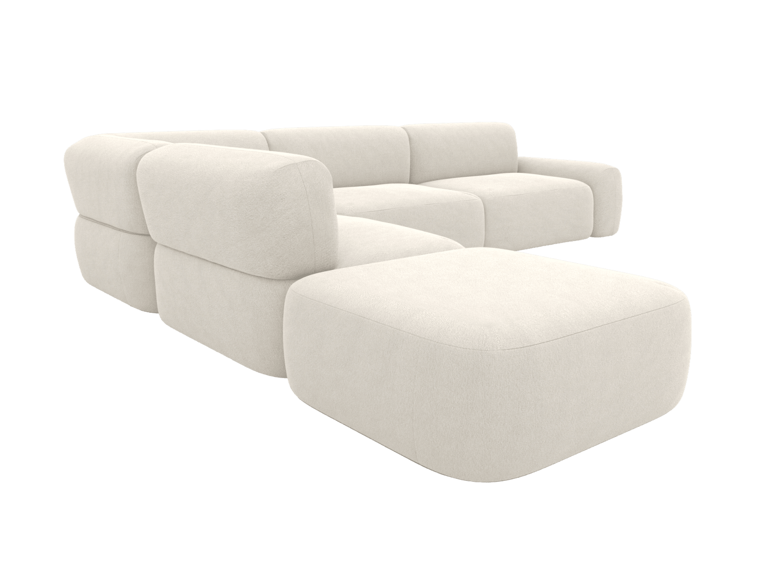 Beckett California Ivory Modular Sofa - 6 Seater color California Ivory