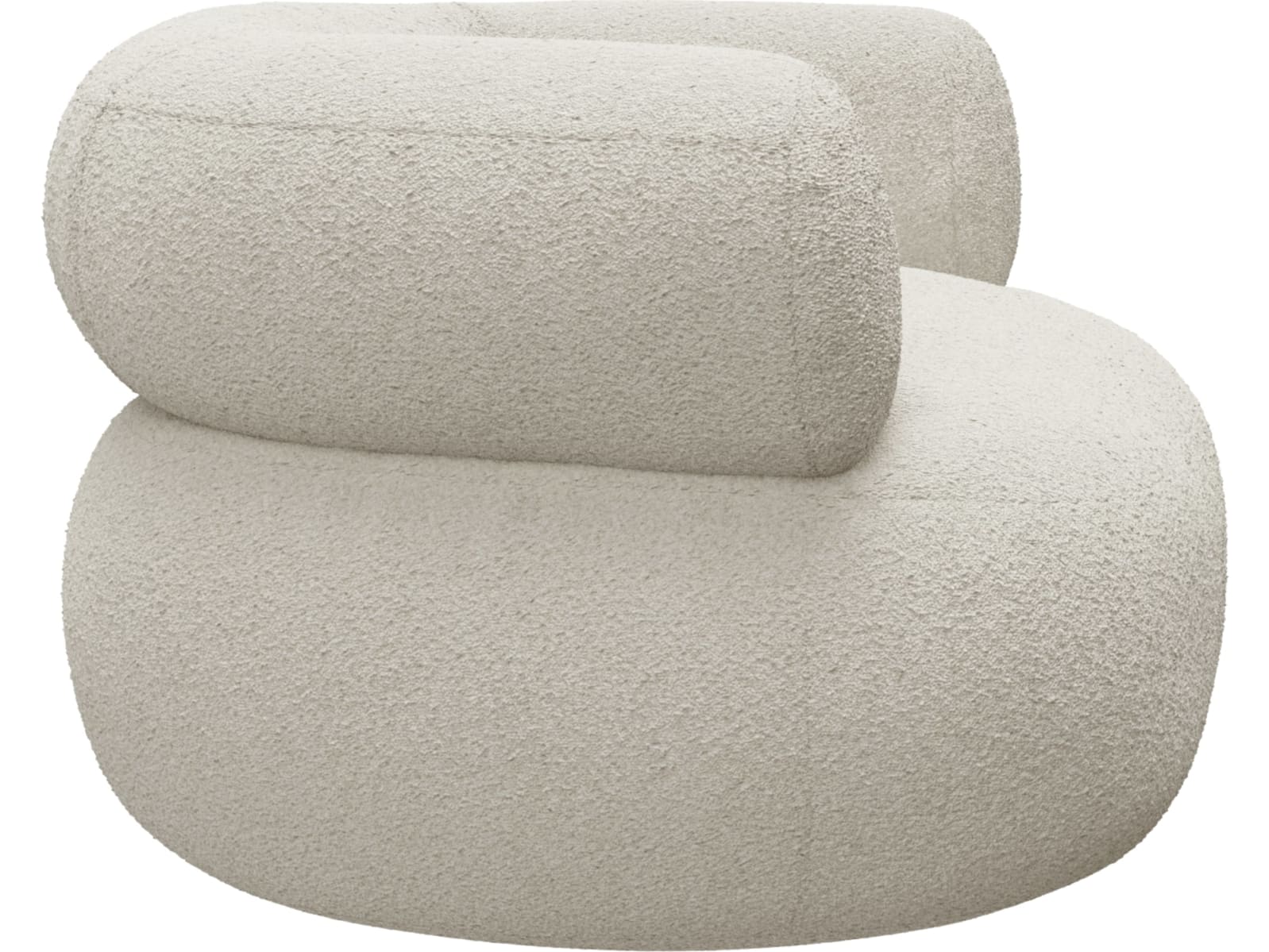 Colette Boucle Ivory Swivel Armchair color Boucle Ivory