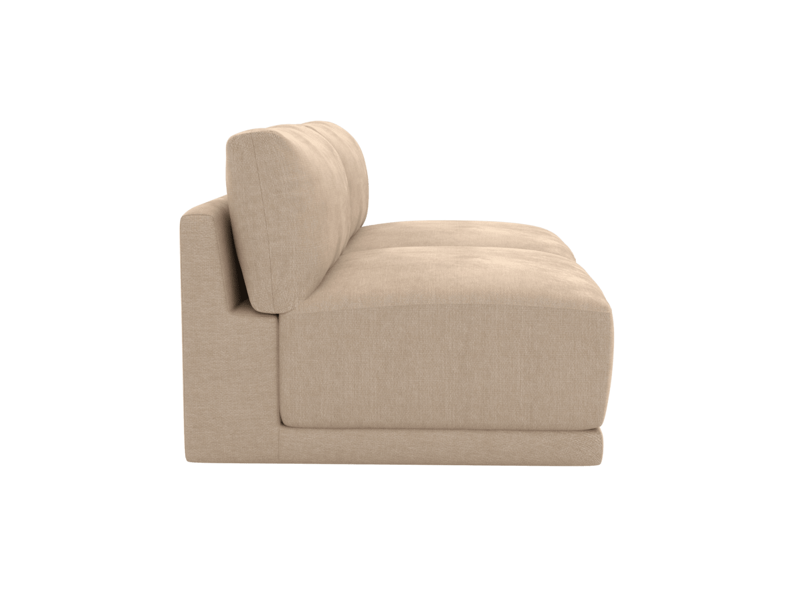 Haven Muse Driftwood 2 Seater Armless Sofa Module color Muse Driftwood