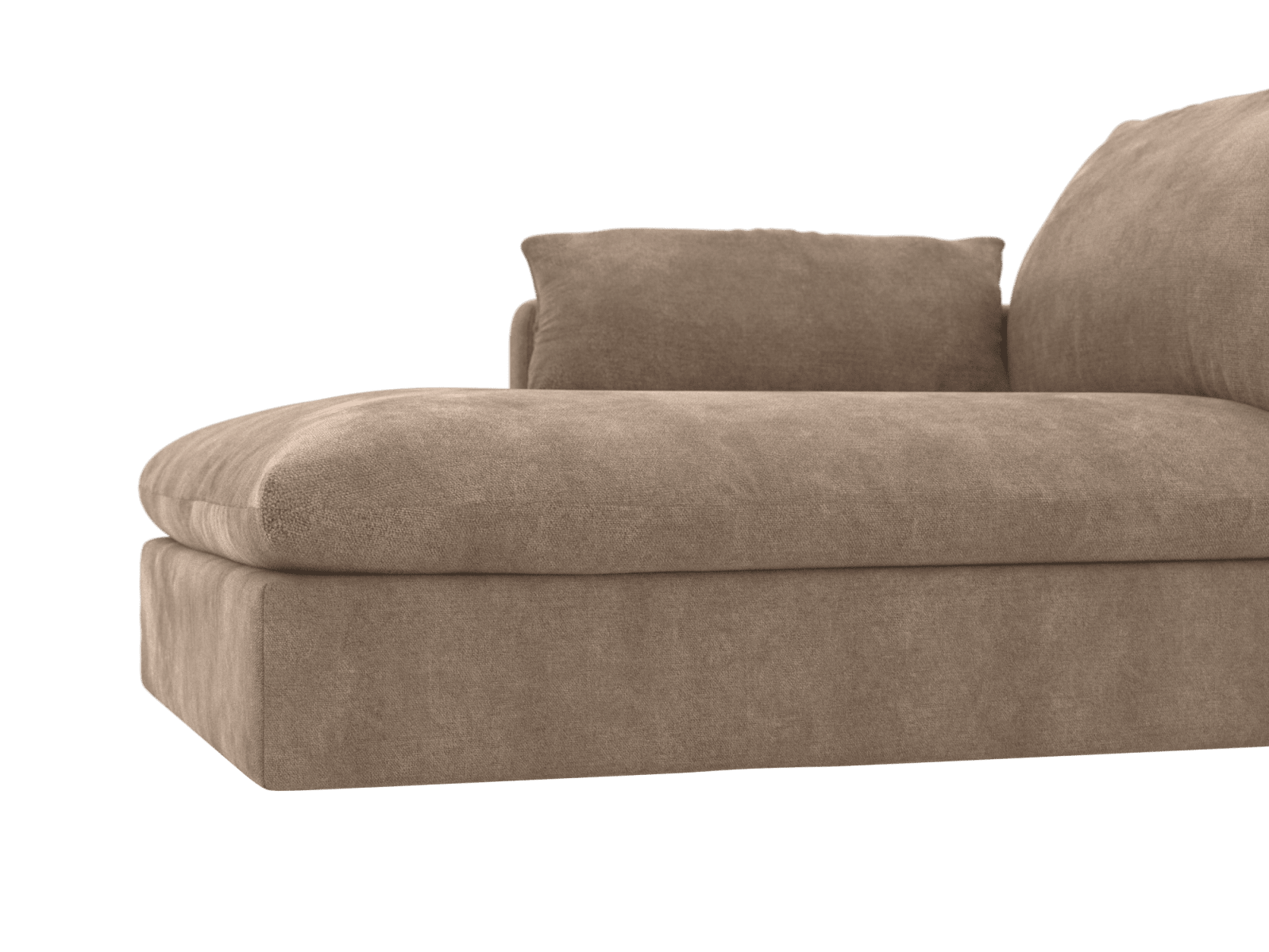 Willow Tribute Walnut Chaise Left Arm Facing Sofa Module color Tribute Walnut