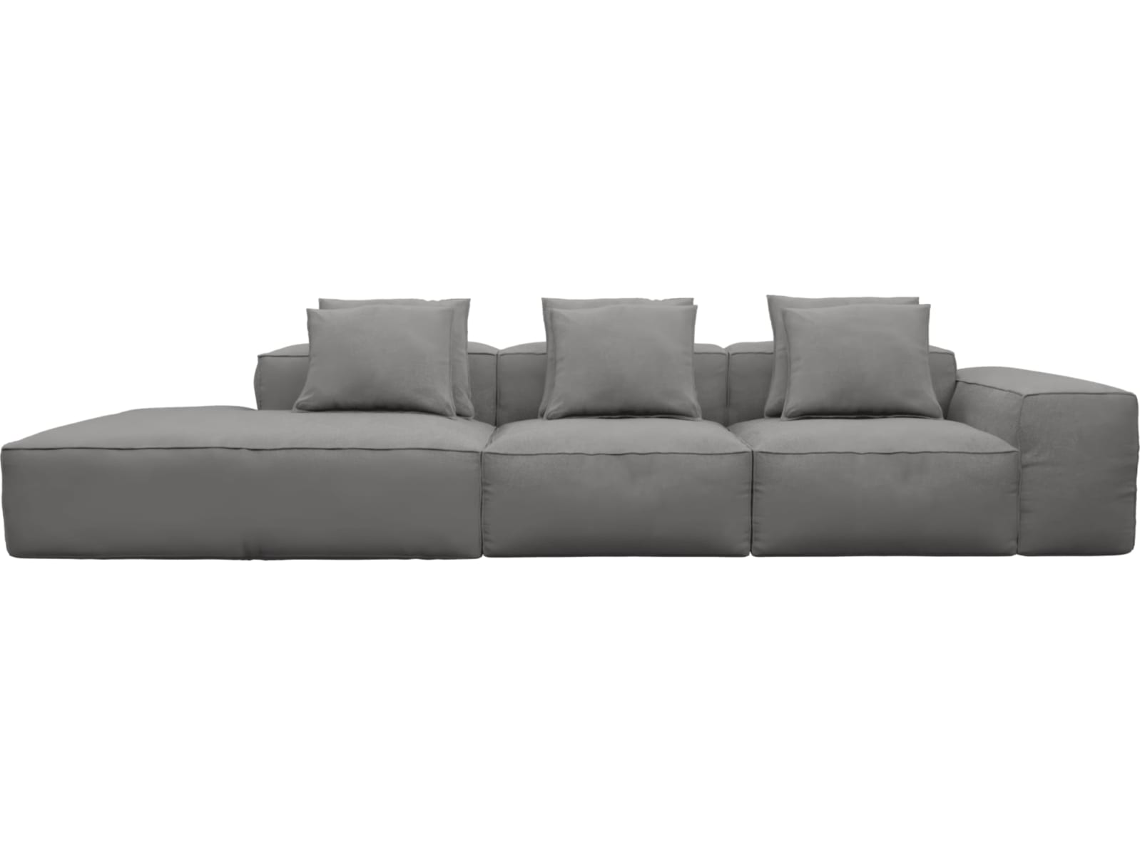 Riley California Slate Modular Sofa - 1x Arm, 2x Armless, 1x Left Terminal color California Slate
