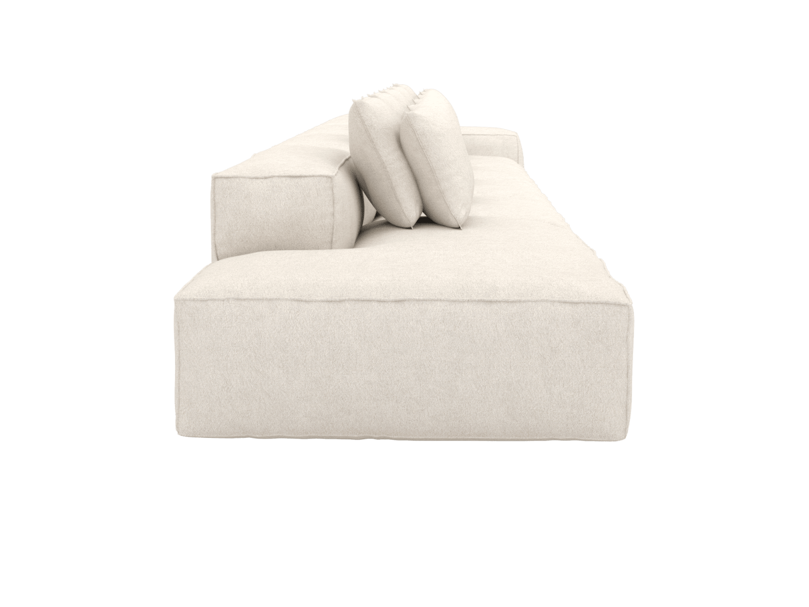 Riley Noa Fog 6 Seater Terminal Left Modular Sofa color Noa Fog