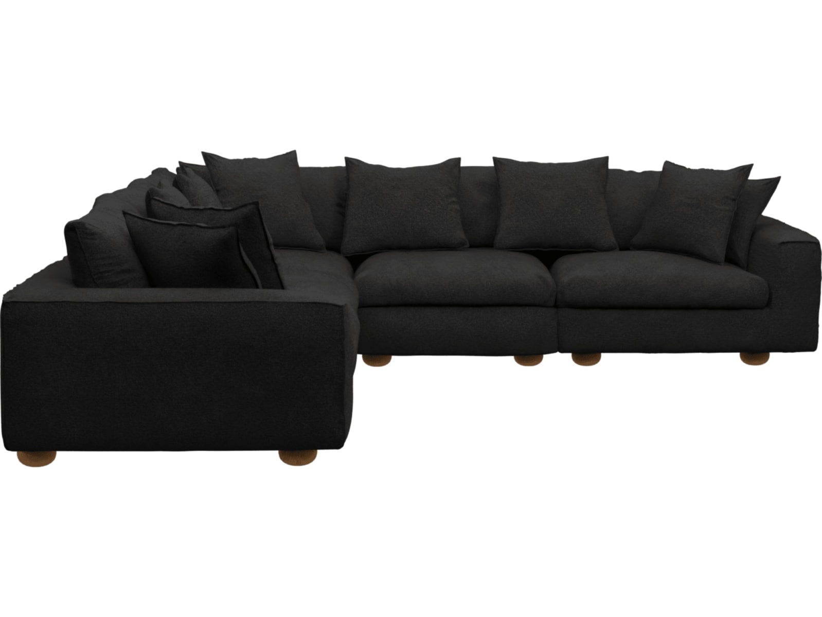 Tully California Charcoal Modular Sofa - 5 Piece color California Charcoal