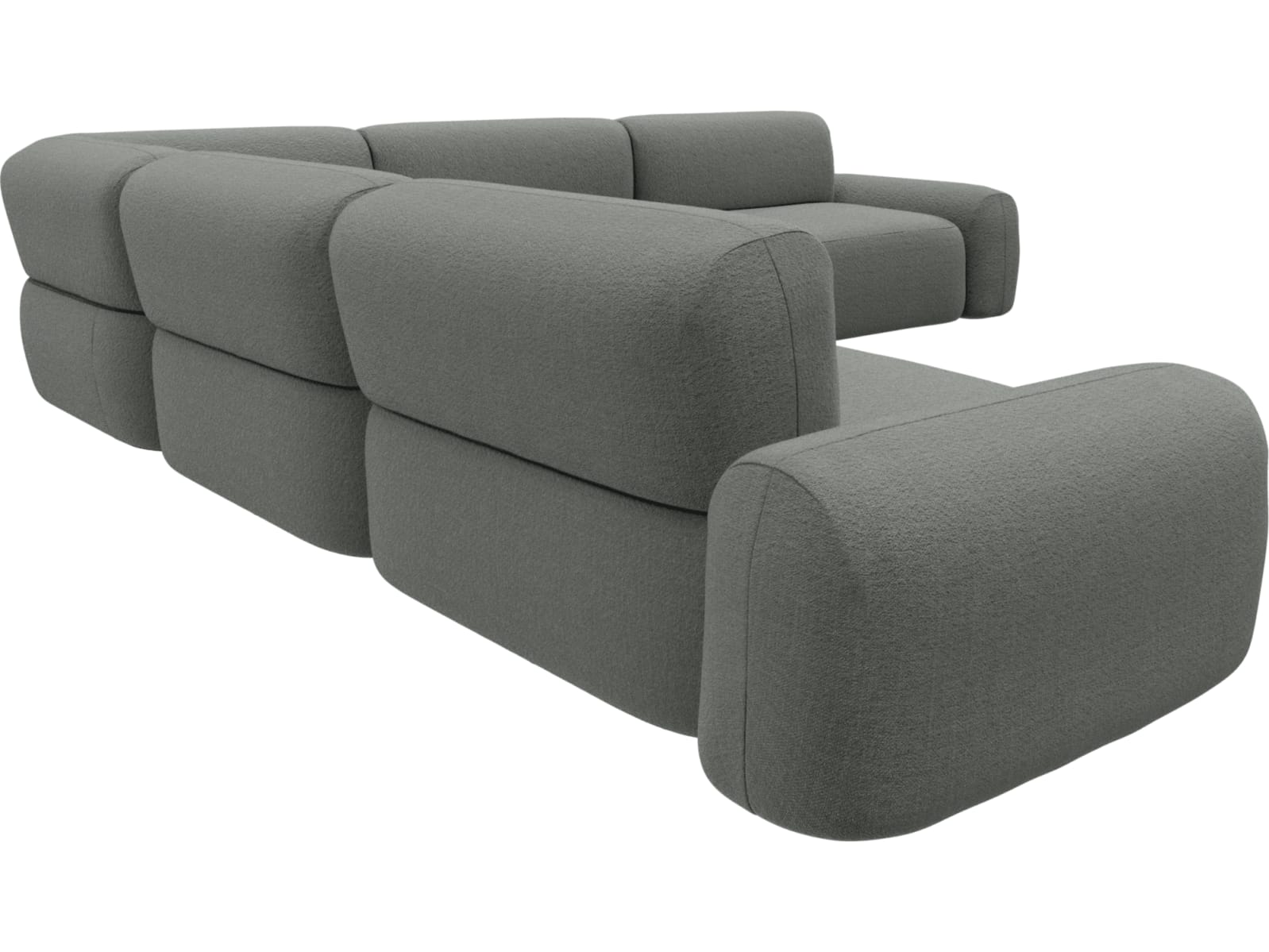 Beckett Tribute Storm Modular Corner Sofa - 7 Piece color Tribute Storm