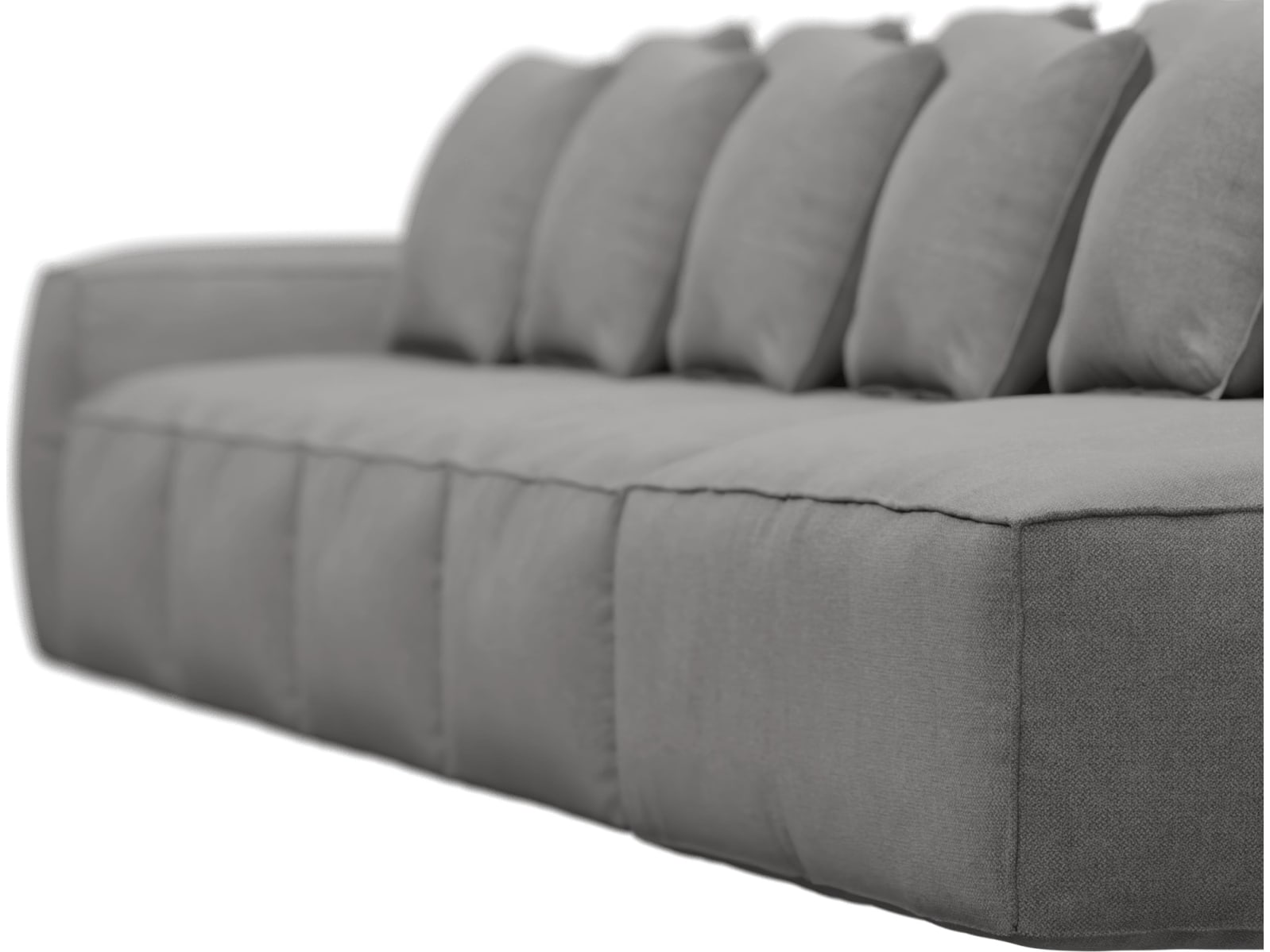 Riley California Slate Modular Sofa - 1x Arm, 4x Armless, 1x Right Terminal color California Slate