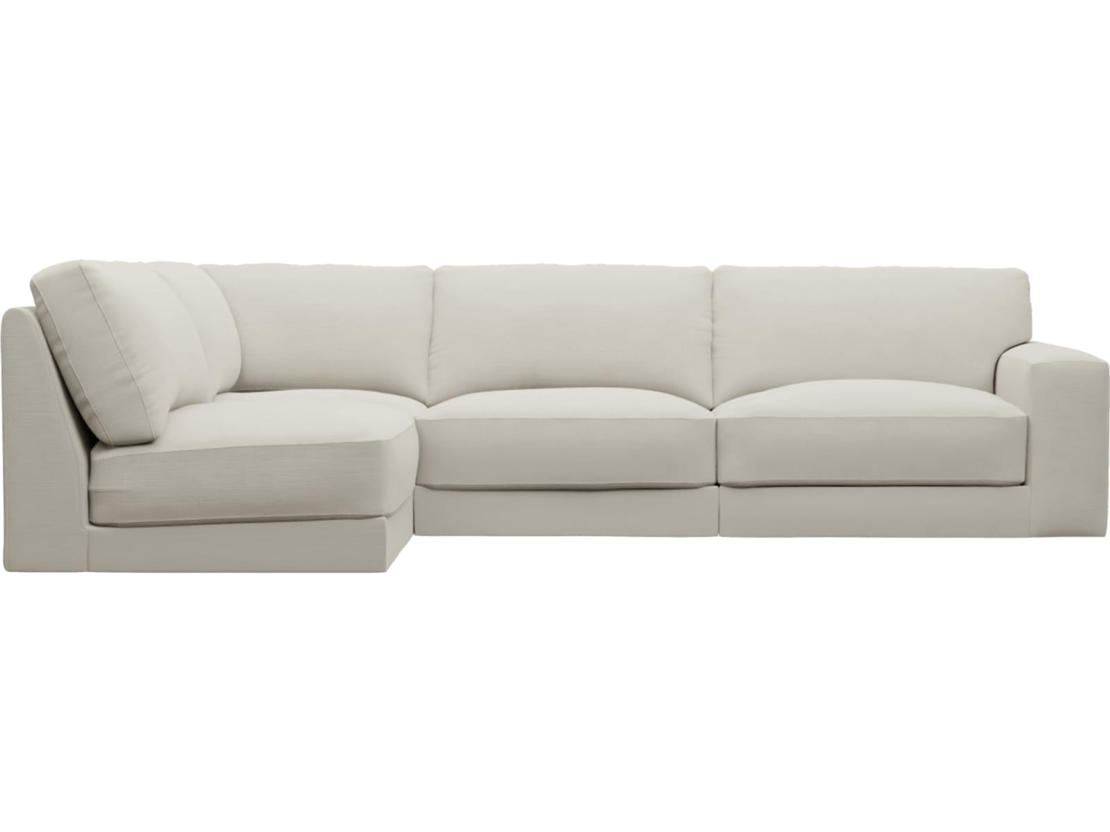 Monica Toorak Pearl Sofa - 4 Seater LAF Terminal color Toorak Pearl