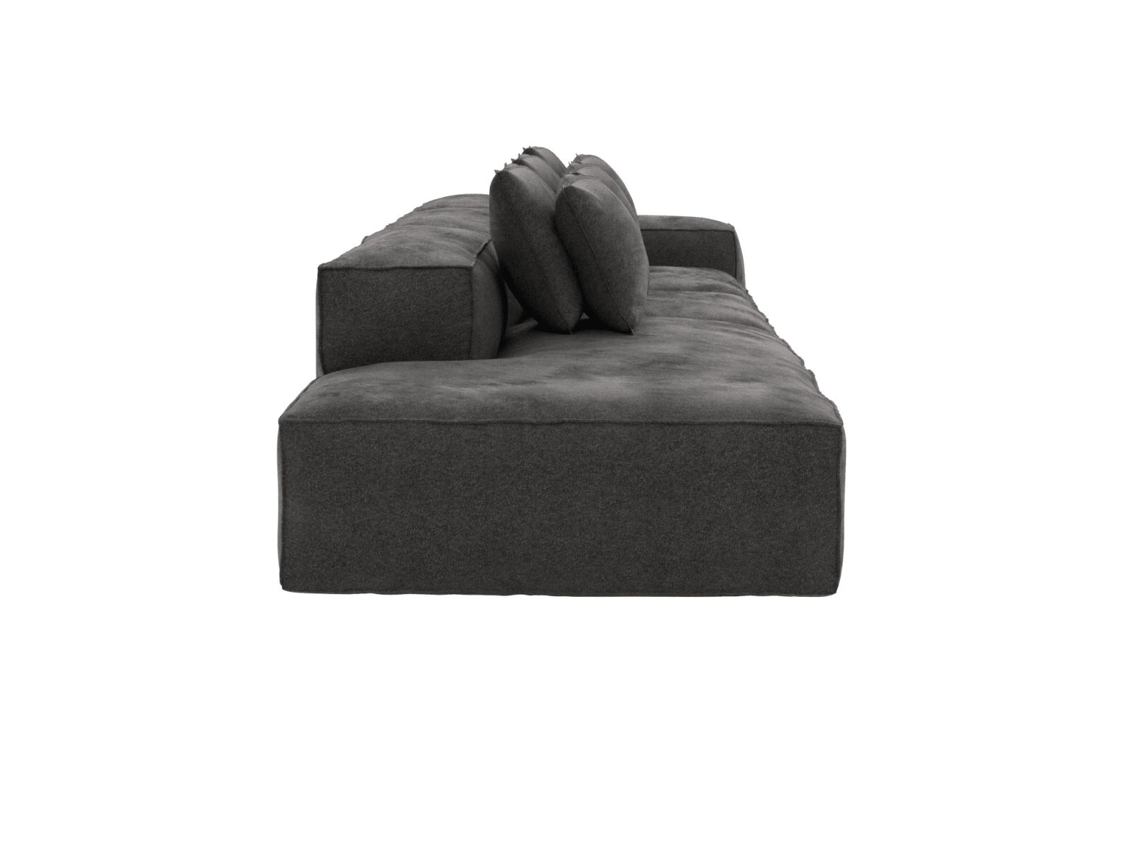 Riley California Charcoal 4 Seater Terminal Left Modular Sofa color California Charcoal
