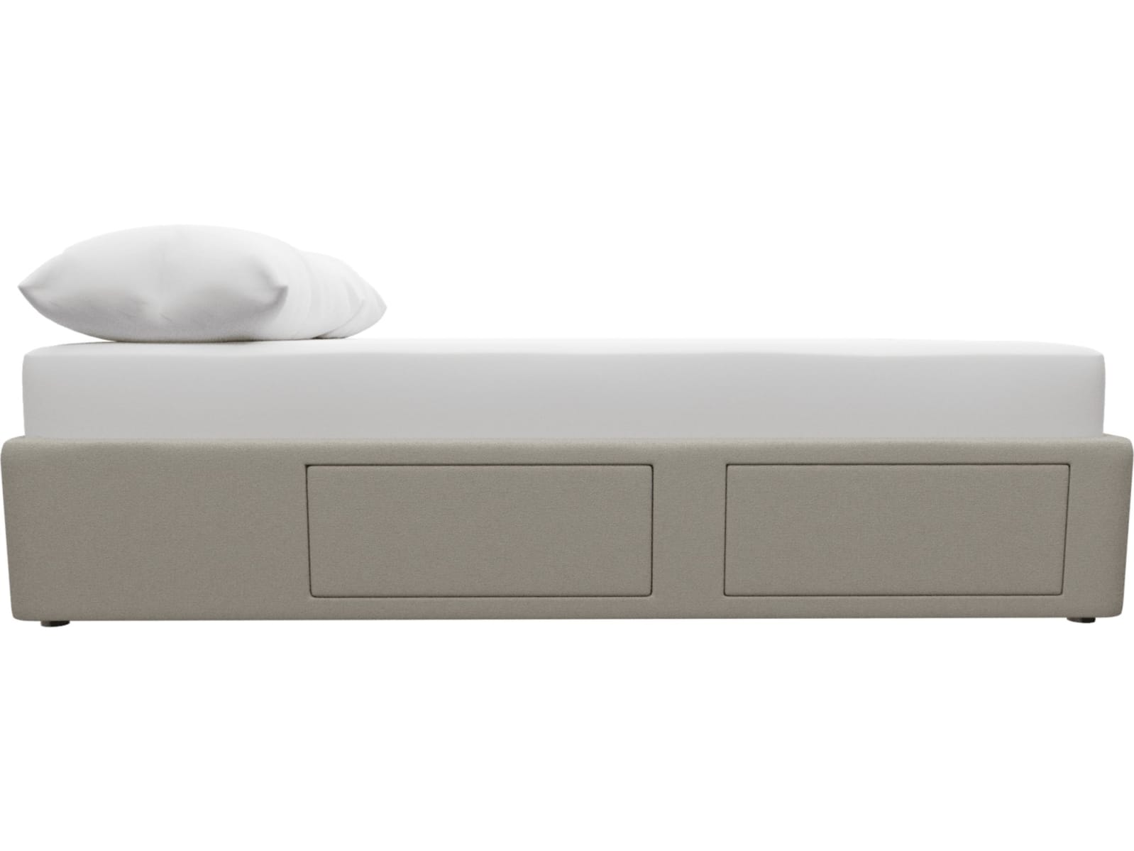 Zenith Storage Drawer Bed Base View Cream color View Cream